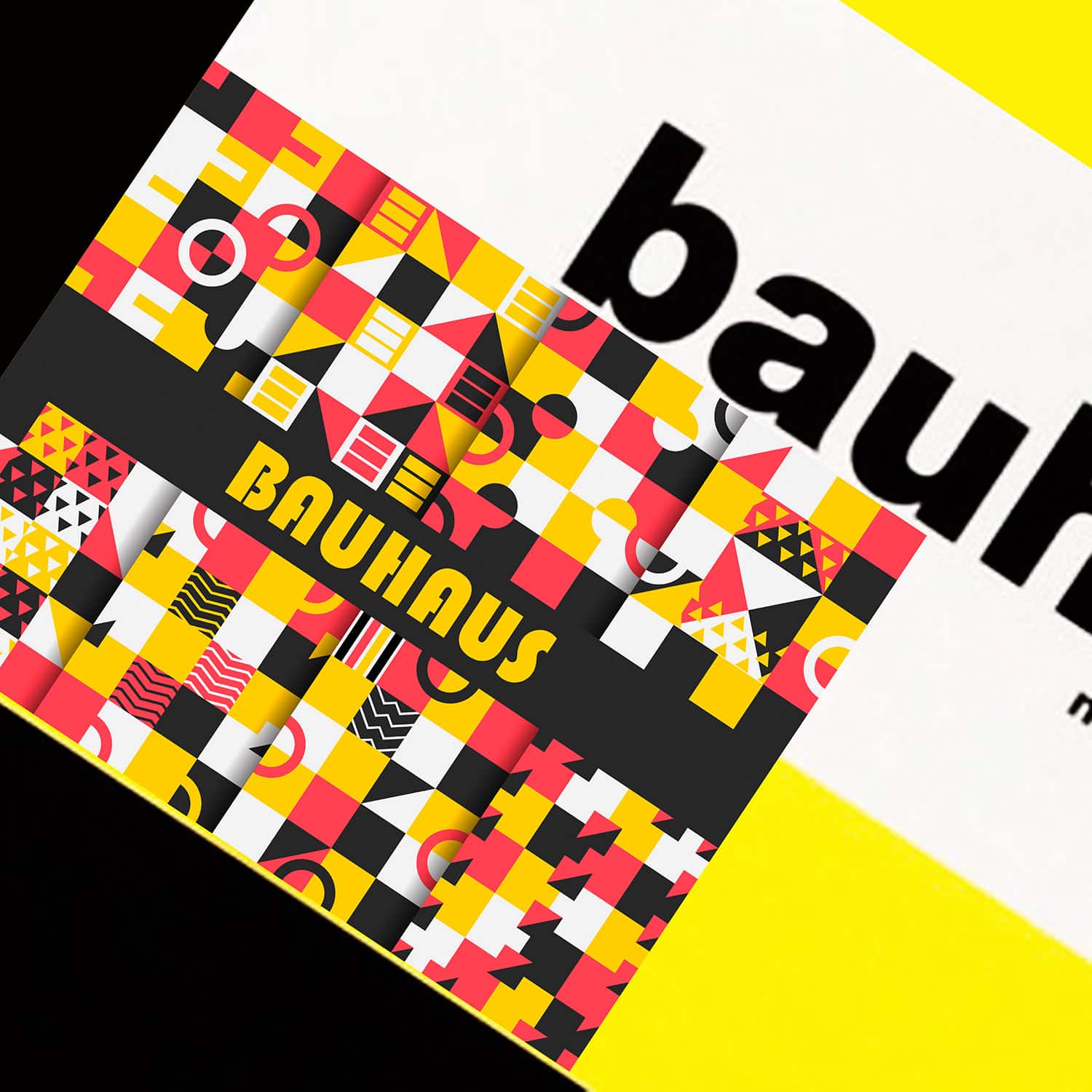 Gelbes Logo der Bauhaus-Bewegung