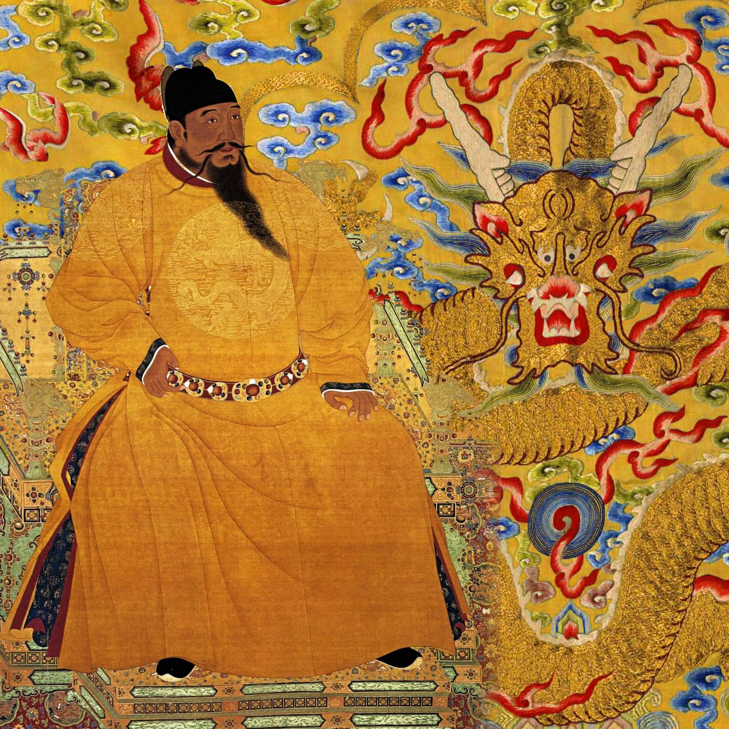 Chinesischer Gelber Kaiser und sein Symbol Gelber Drache
