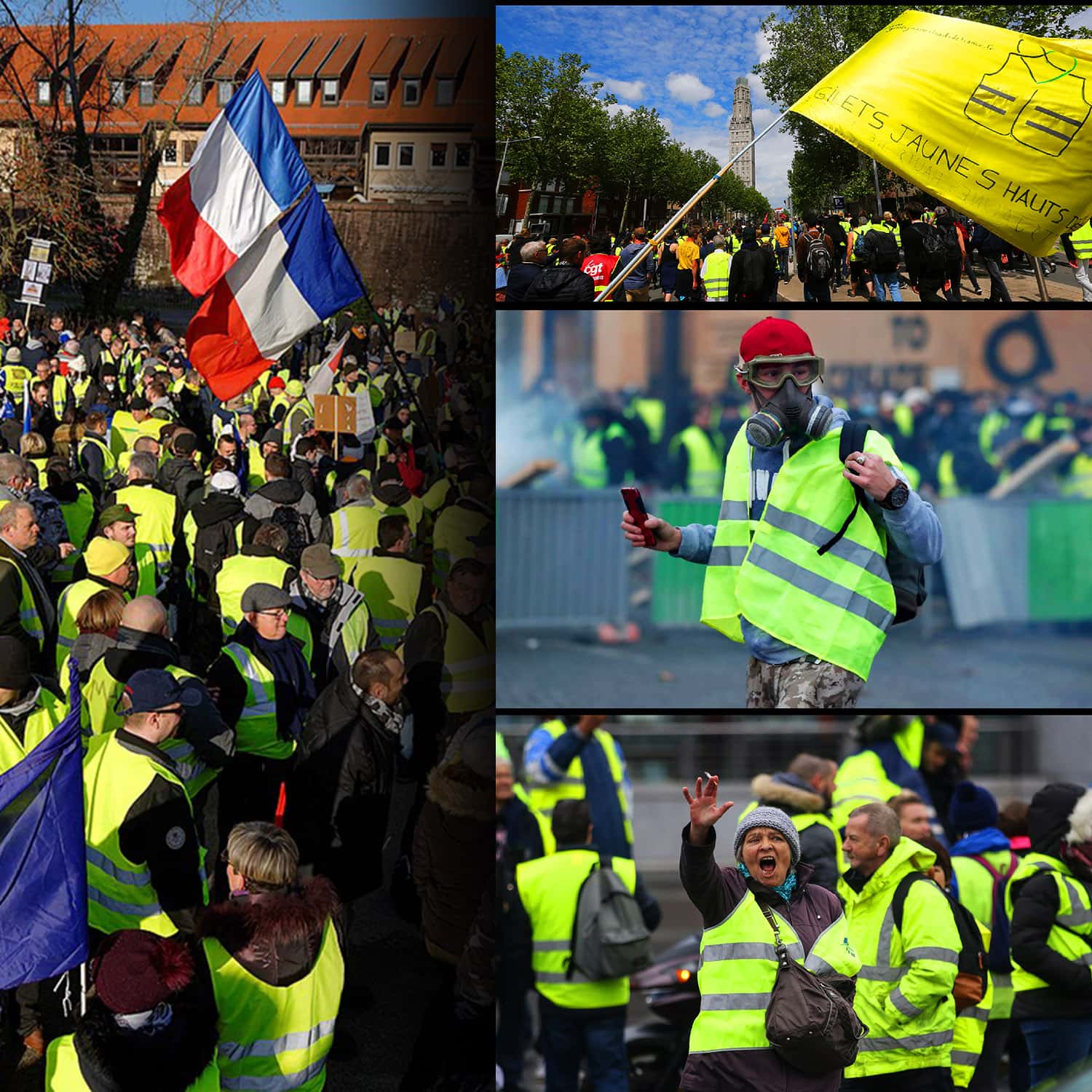 Gilets Jaunes - Gelbe Westen - Bewegung in Frankreich