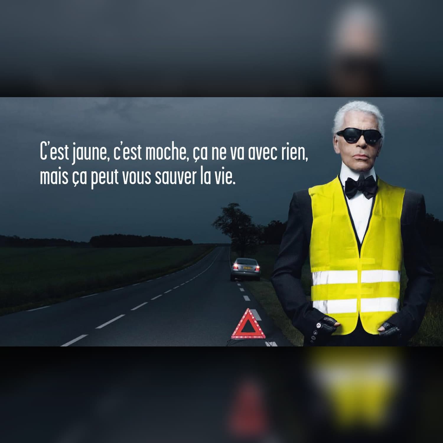 Karl Lagerfeld - Werbung für gelbe Westen