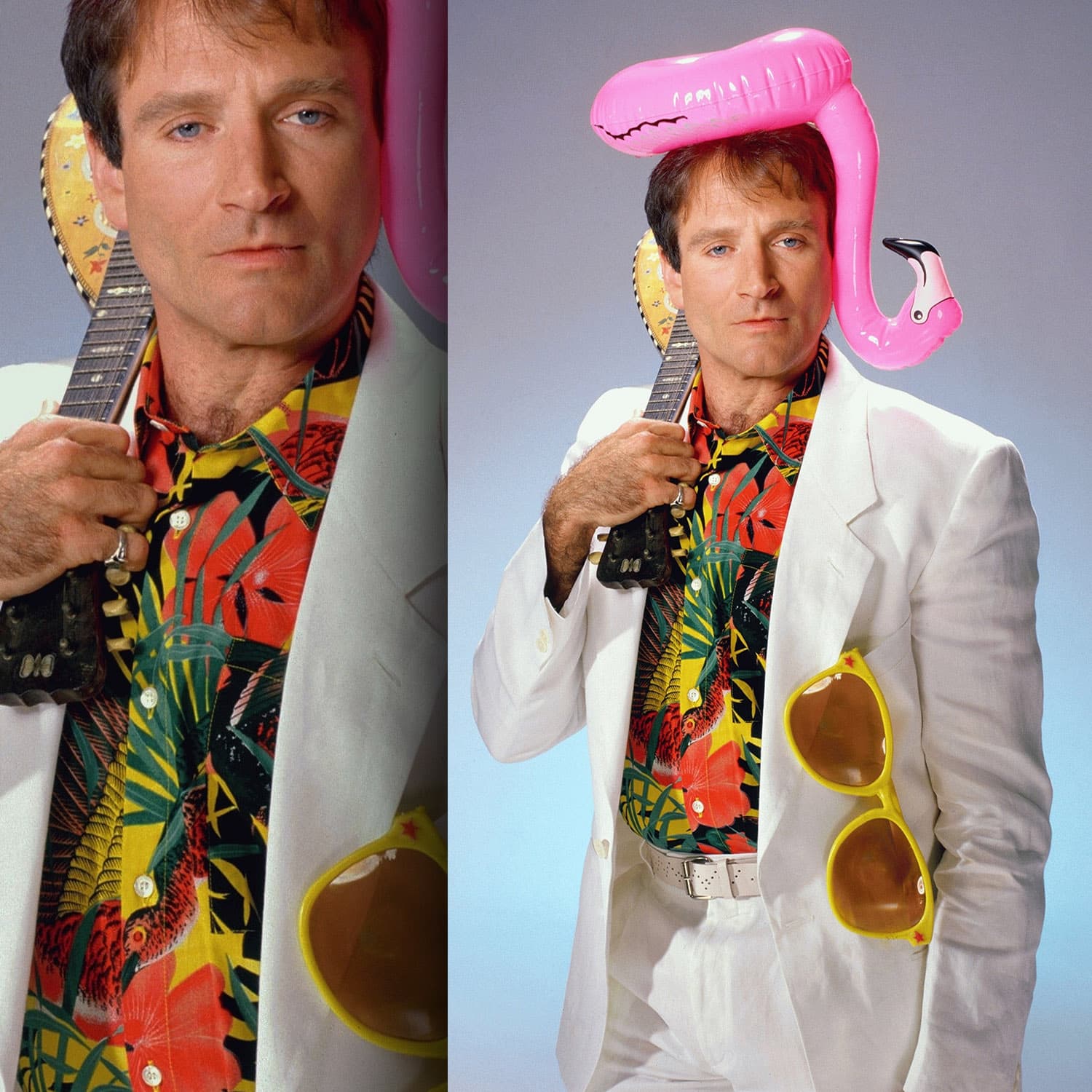 Robin Williams 1999 im Hawaiihemd