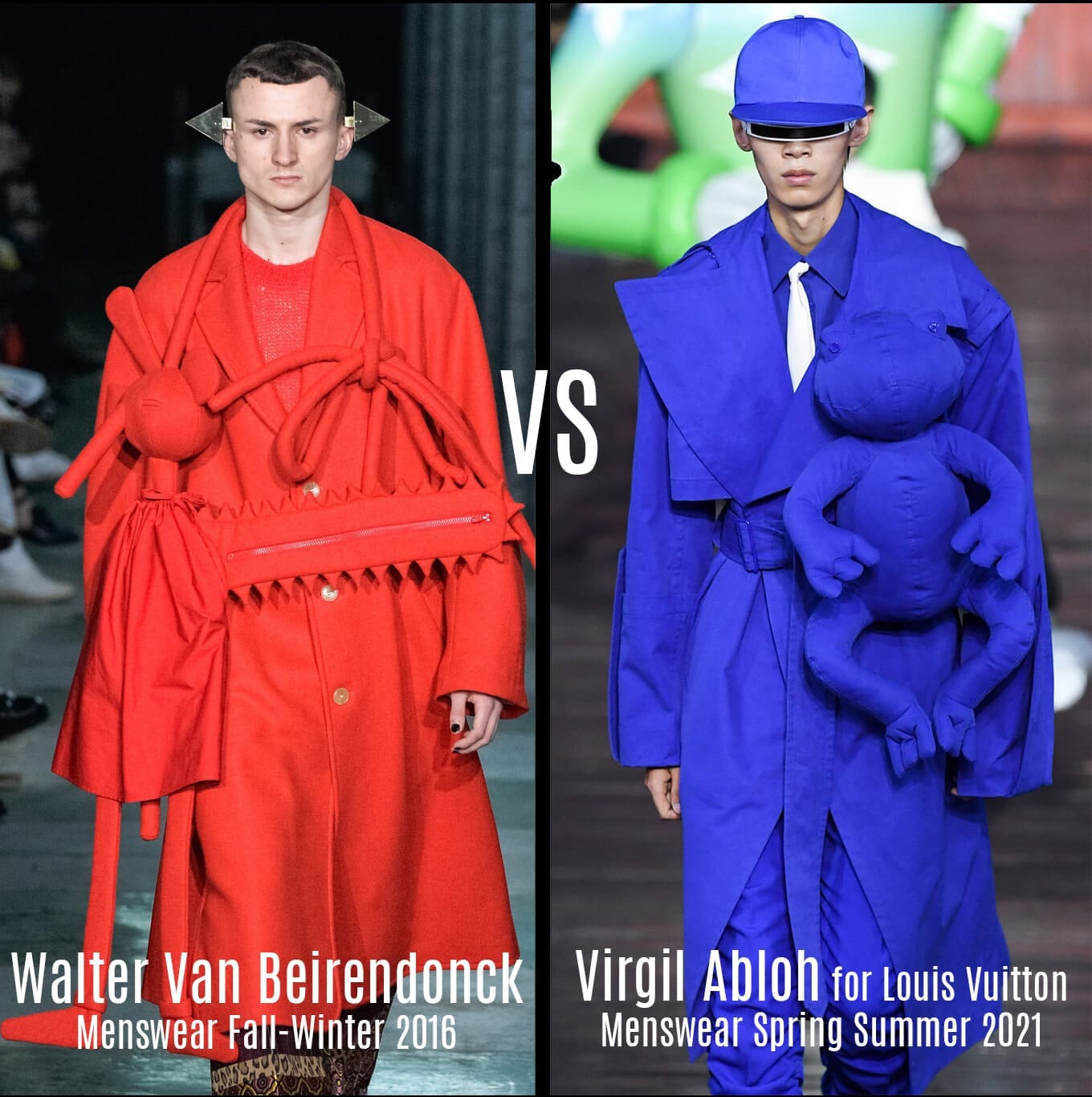 Walter Van Beirendonck Menswear Autunno-Inverno 2016 VS Virgil Abloh per Louis Vuitton Menswear Primavera Estate 2021