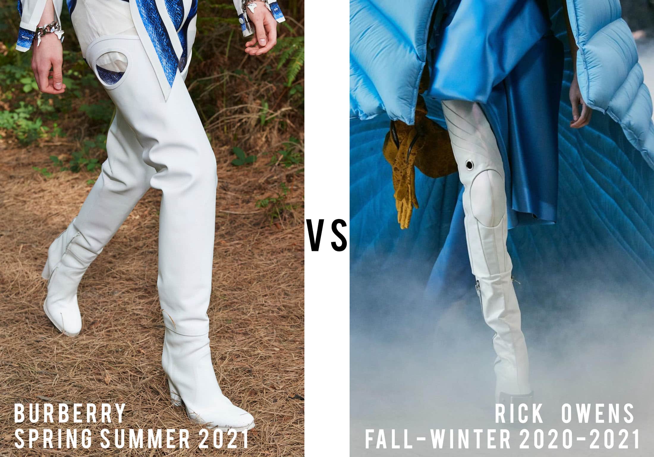 Burberry весна-лето 2021 против Rick Owens осень-зима 2020-2021