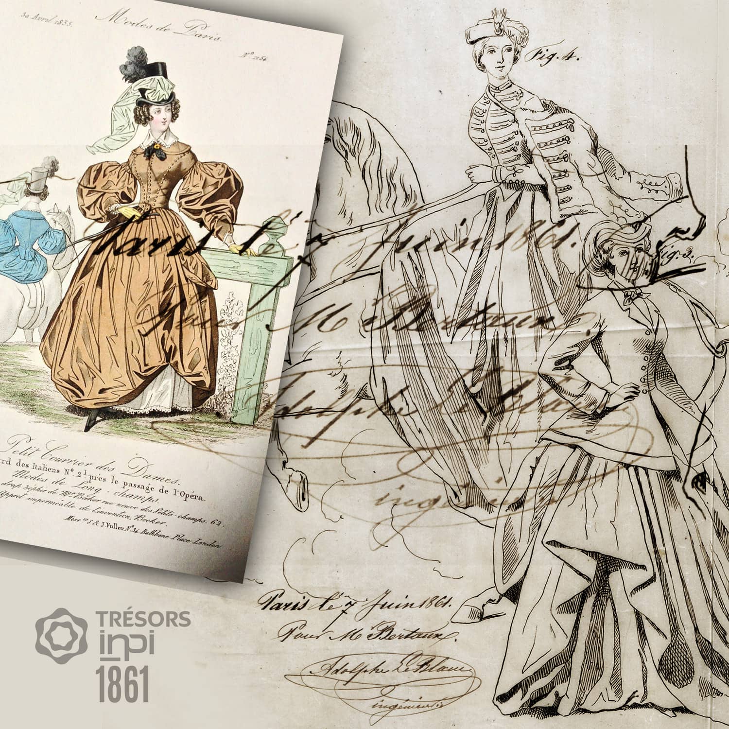 アマゾンの衣装のためのBertaux1861の発明-INPIアーカイブ