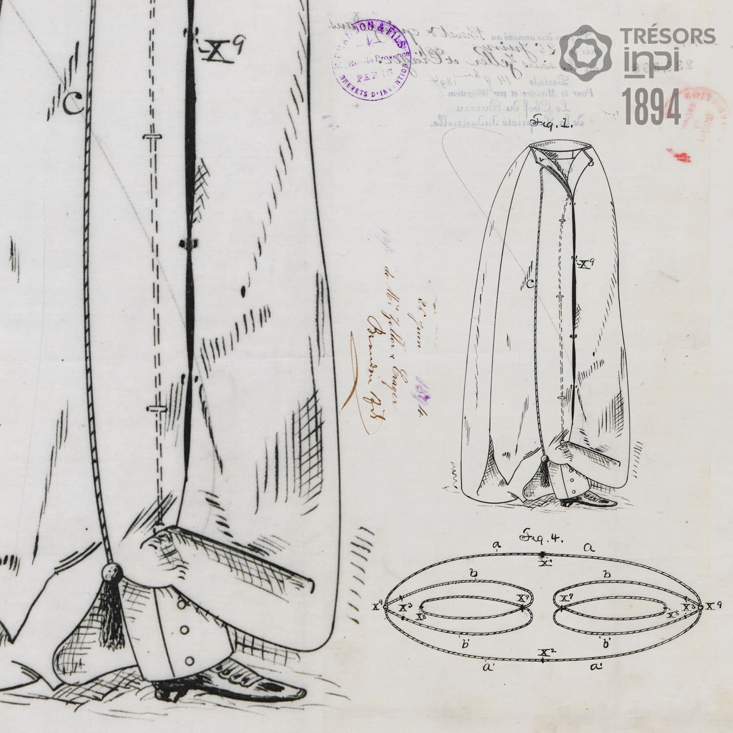Bernard Zeller、Henry Crager1894スカートとパンツの発明を組み合わせた-INPIアーカイブ