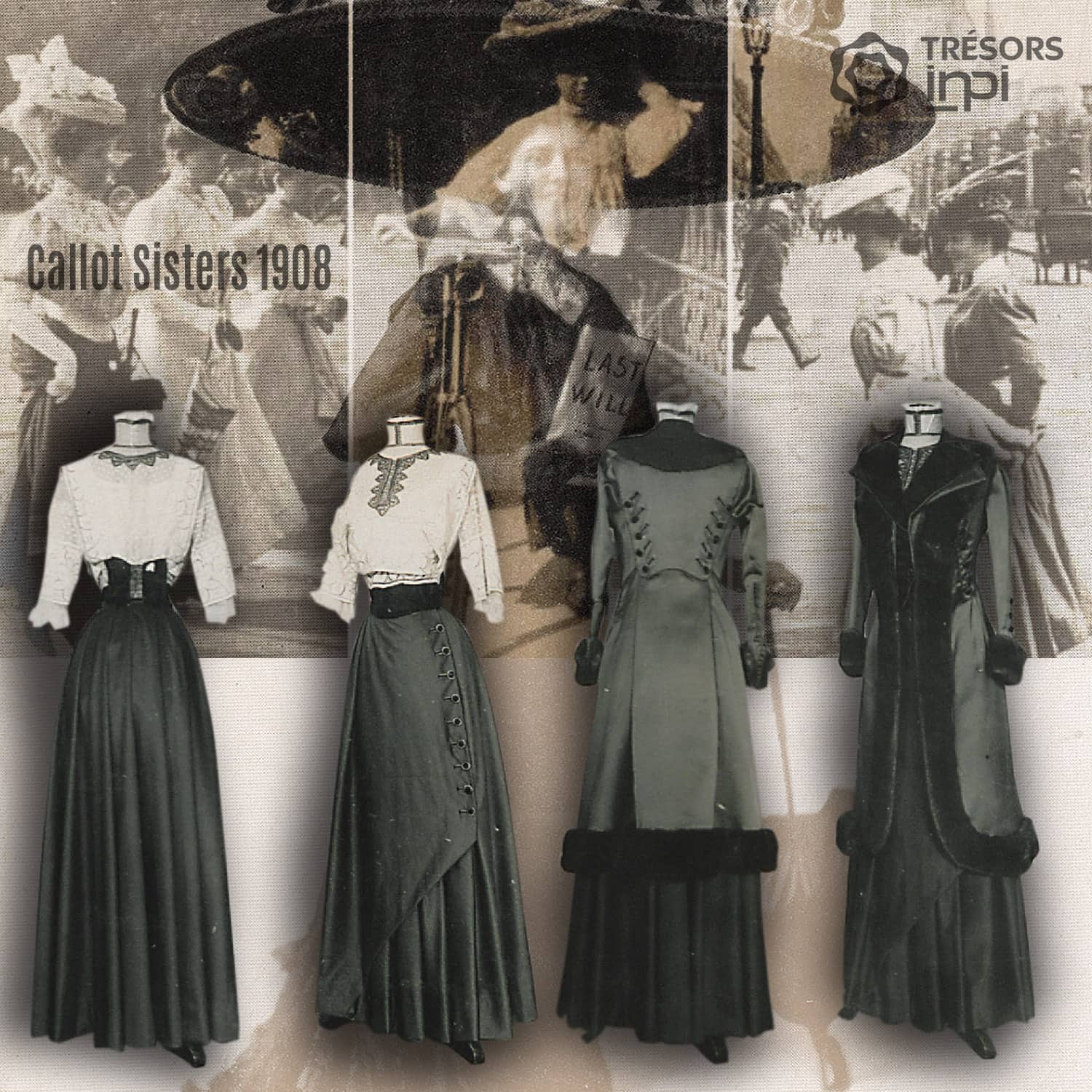 カロ姉妹1908年王妃のスカートの発明-INPIアーカイブ