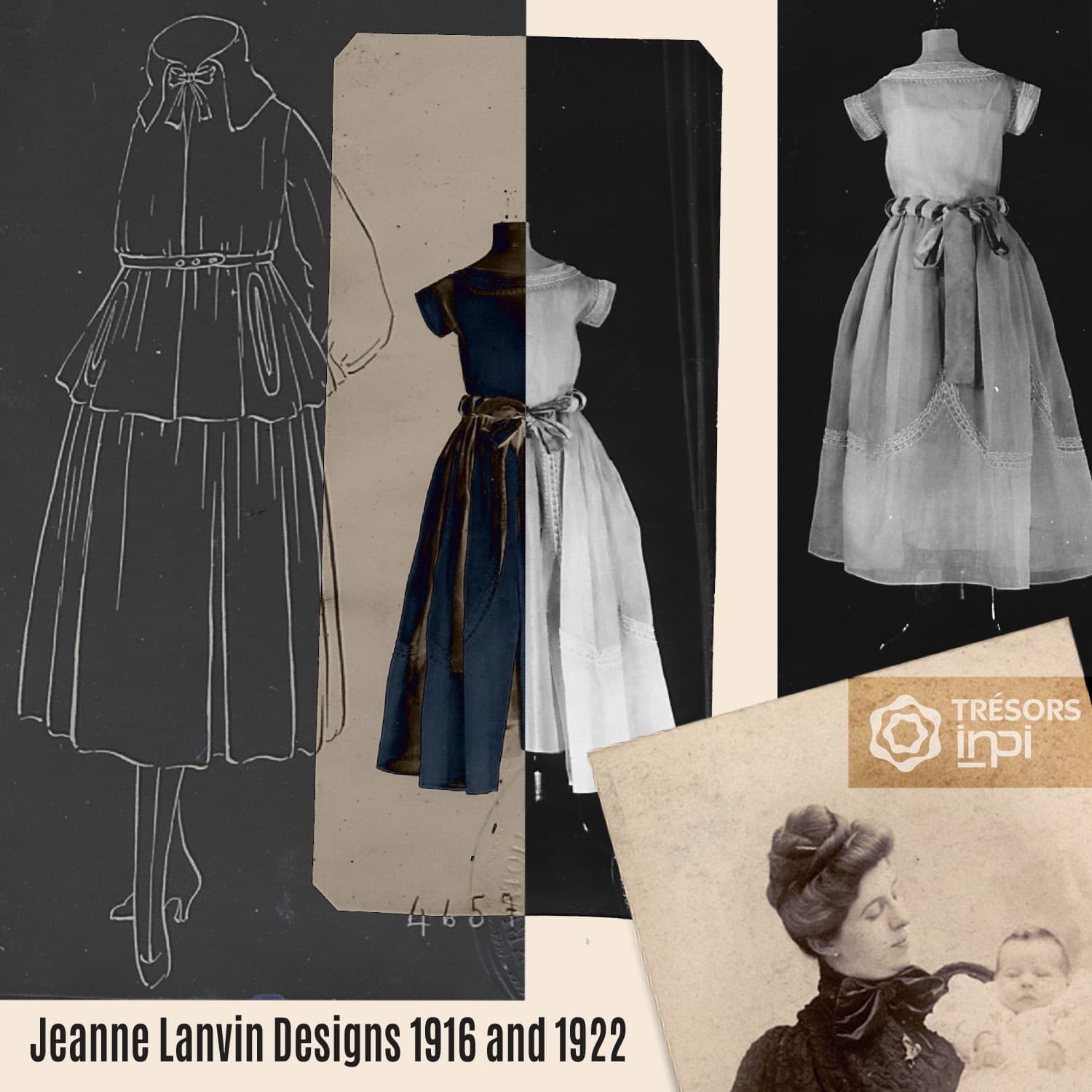 ジャンヌランバン1916-1922スカートの発明-INPIアーカイブ