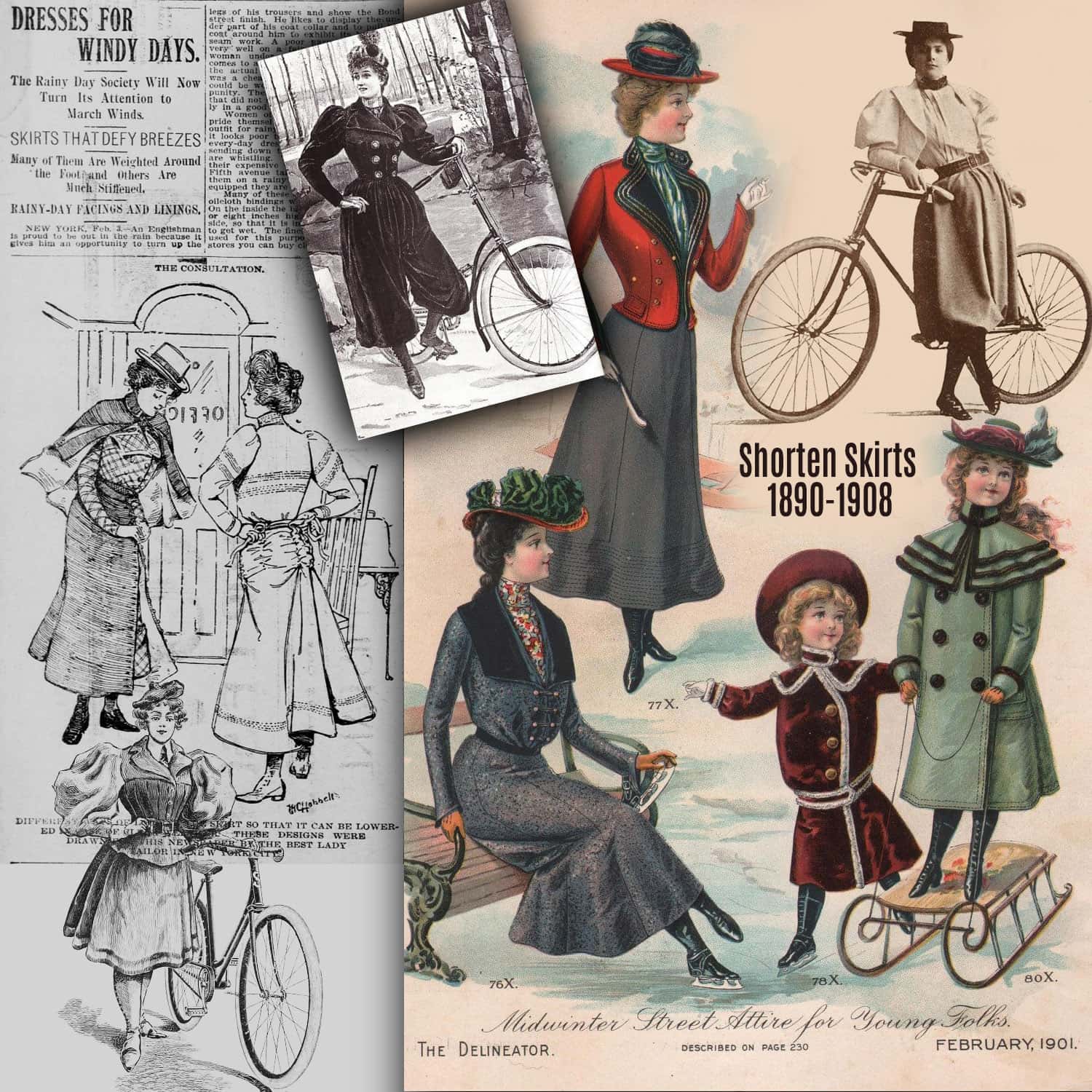 スカートを短くする1890-1908