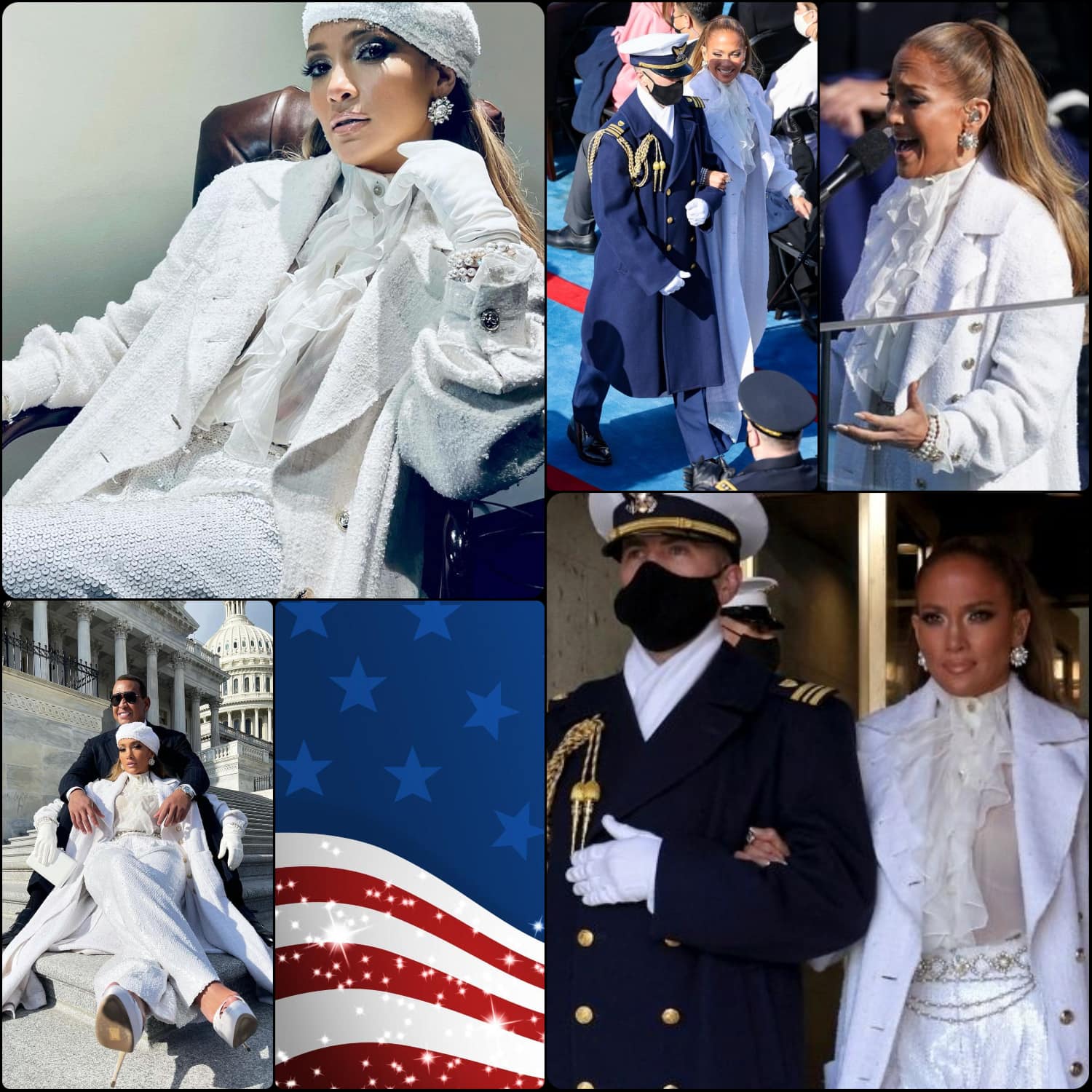 Inaugurazione del presidente Joe Biden -Jennifer Lopez in Chanel disegnata da Rob Zangardi - RUNWAY MAGAZINE