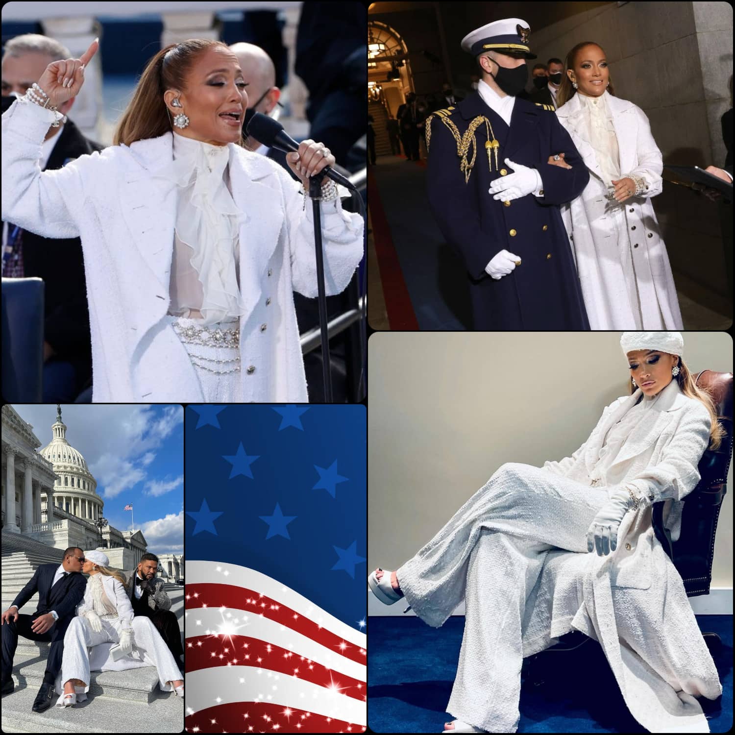 Inaugurazione del presidente Joe Biden -Jennifer Lopez in Chanel disegnata da Rob Zangardi - RUNWAY MAGAZINE