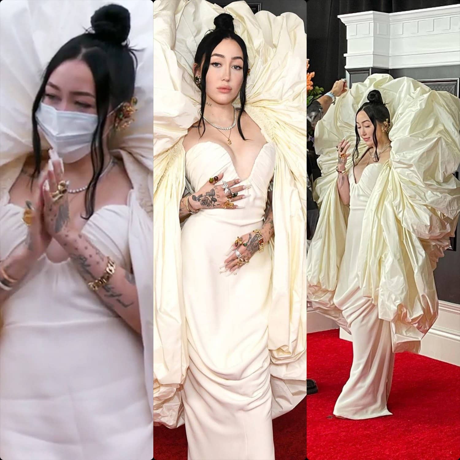 丹尼尔·罗斯伯里(Daniel Roseberry)在Schiaparelli的《诺亚·赛勒斯(Noah Cyrus)》在2021年格莱美颁奖典礼上获得 RUNWAY 杂志