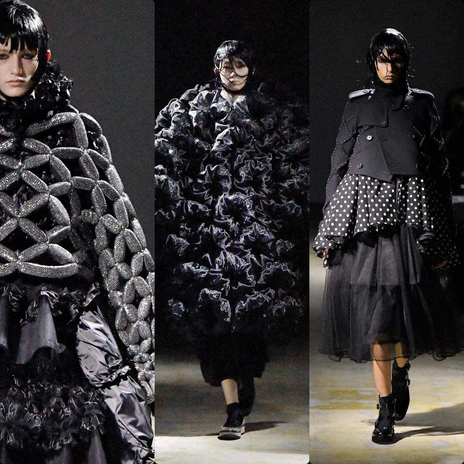 Noir Kei Ninomiya Automne Hiver 2021-2022 Paris by RUNWAY MAGAZINE