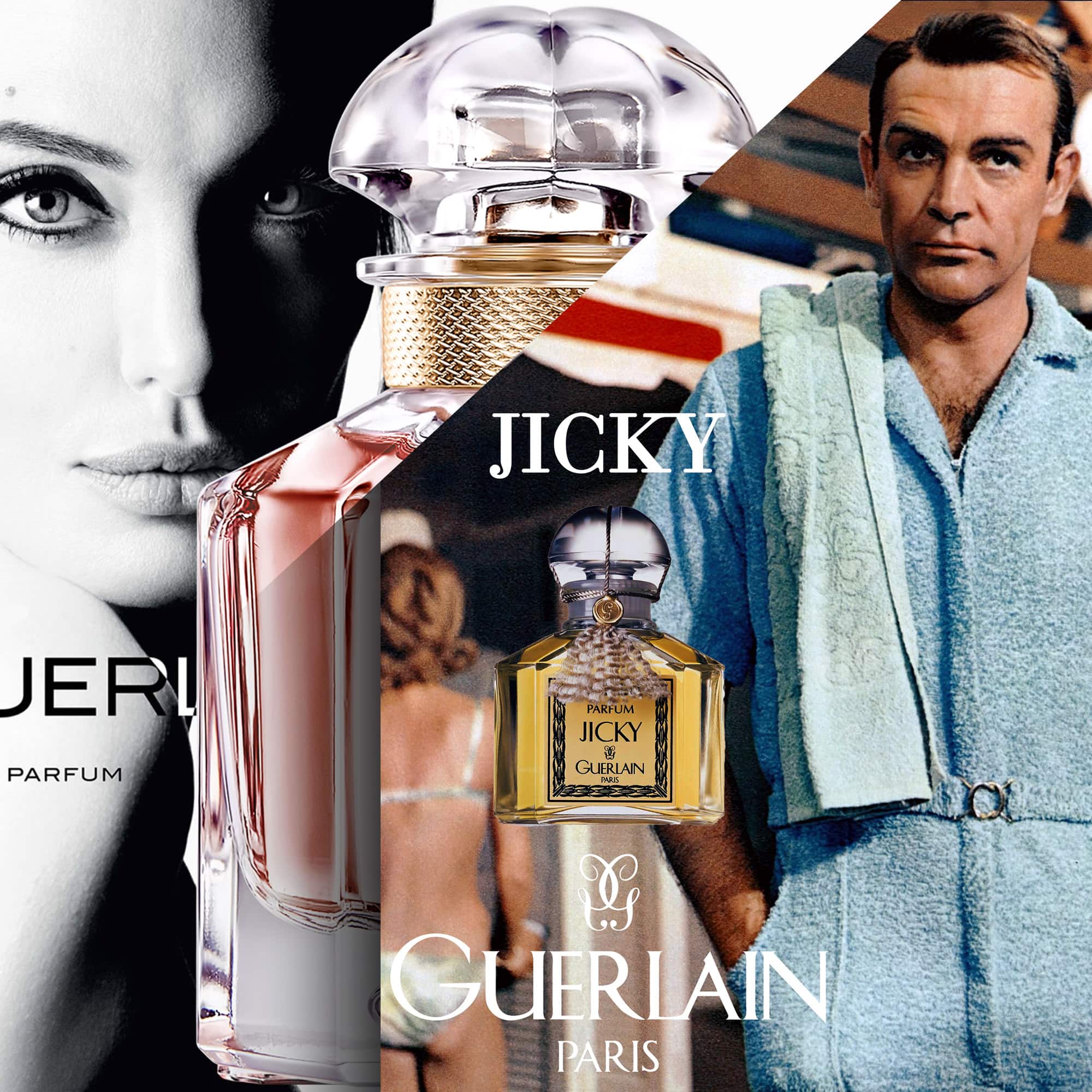 Pubblicità Guerlain - Sean Connery - Angelina Jolie -Tresors INPI di RUNWAY MAGAZINE