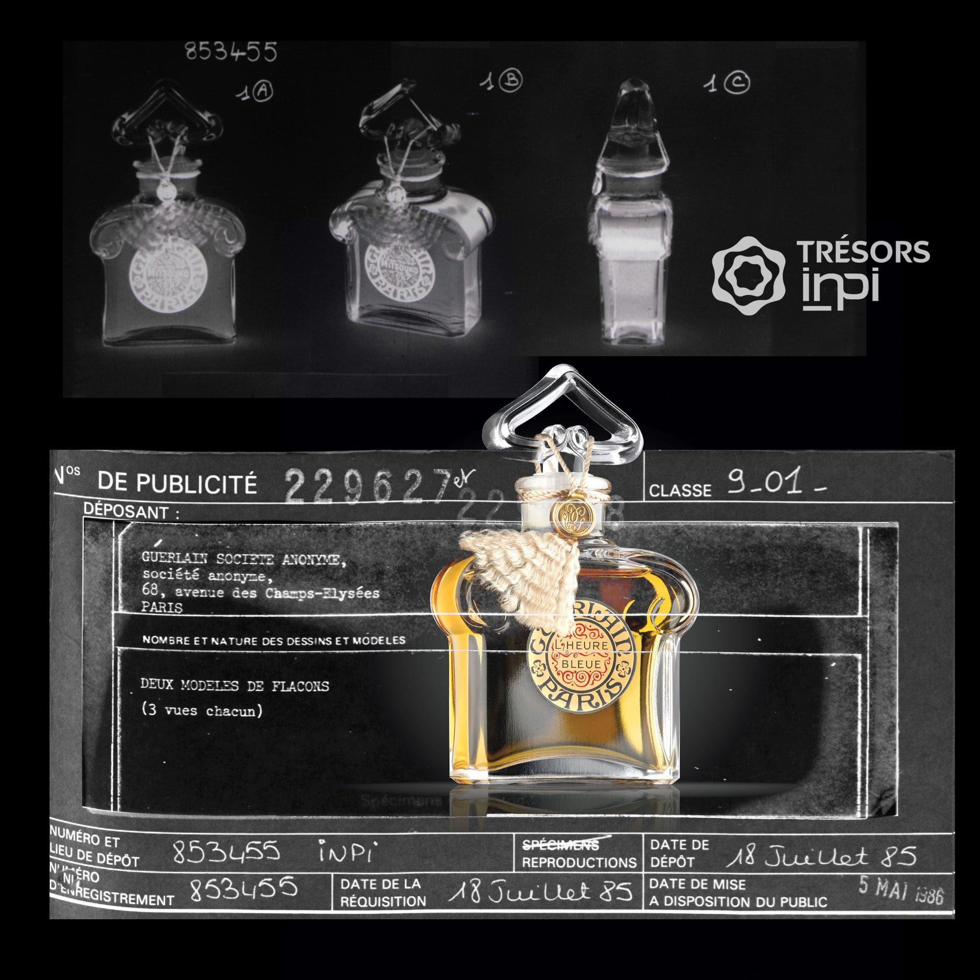 Flacon Bouchon Coeur disegnato da Raymond Guerlain in collaborazione con Baccarat nel 1912 - Tresors INPI di RUNWAY MAGAZINE