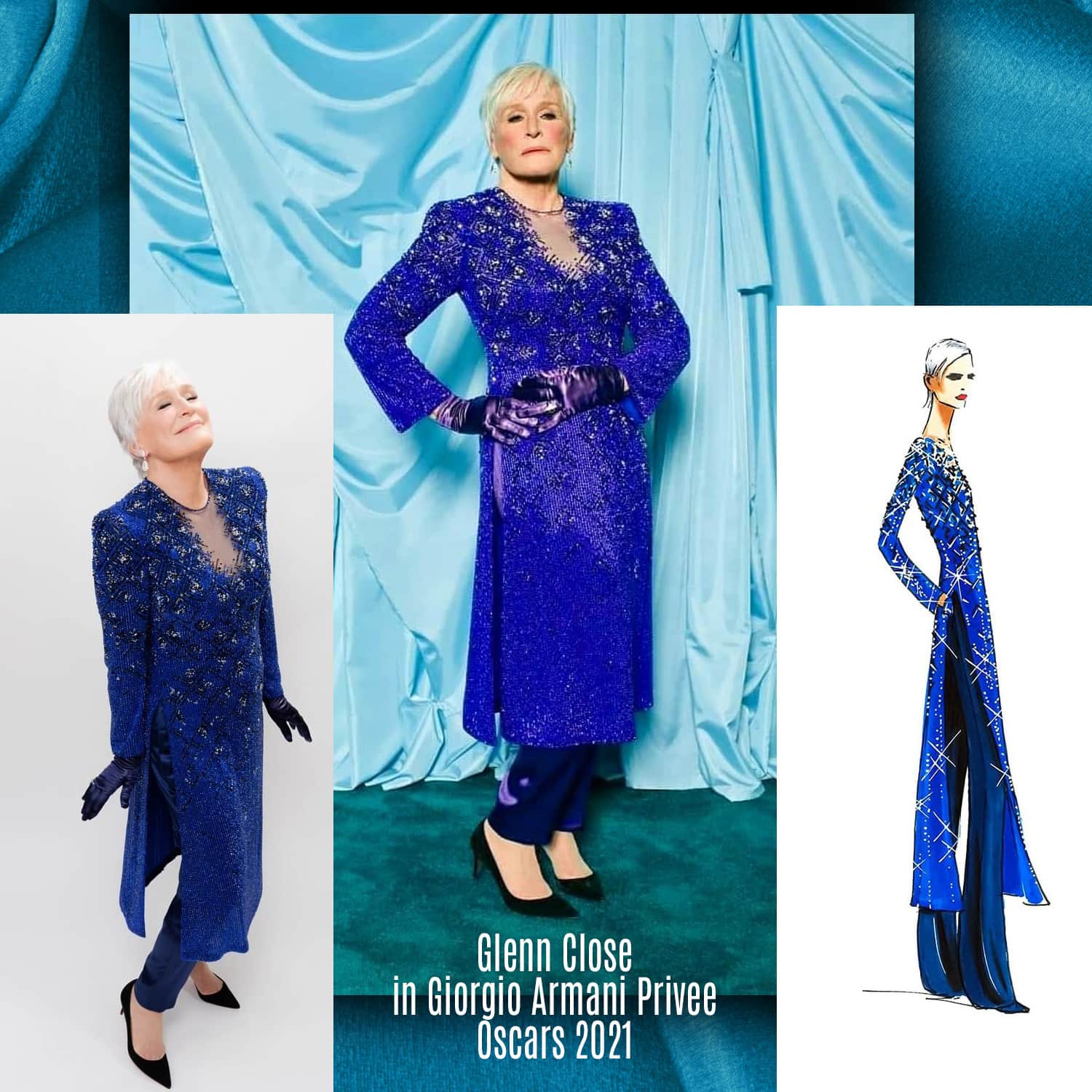 Glenn Close in Giorgio Armani Privee für Oscars 2021 von RUNWAY MAGAZIN