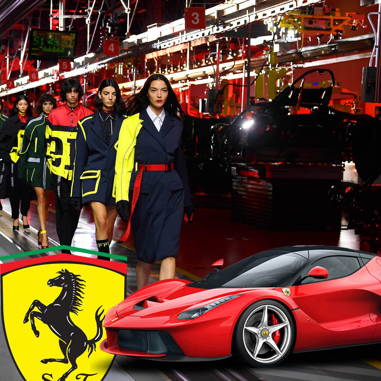 Ferrari First Fashion Show Primavera Verano 2022 por RUNWAY REVISTA