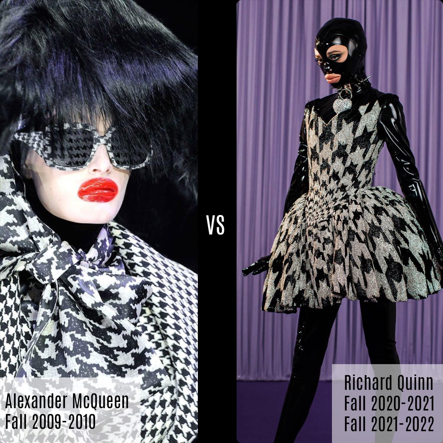 Alexander McQueen automne 2009-2010 contre Richard Quinn automne 2020 Automne 2021 par RUNWAY MAGAZINE