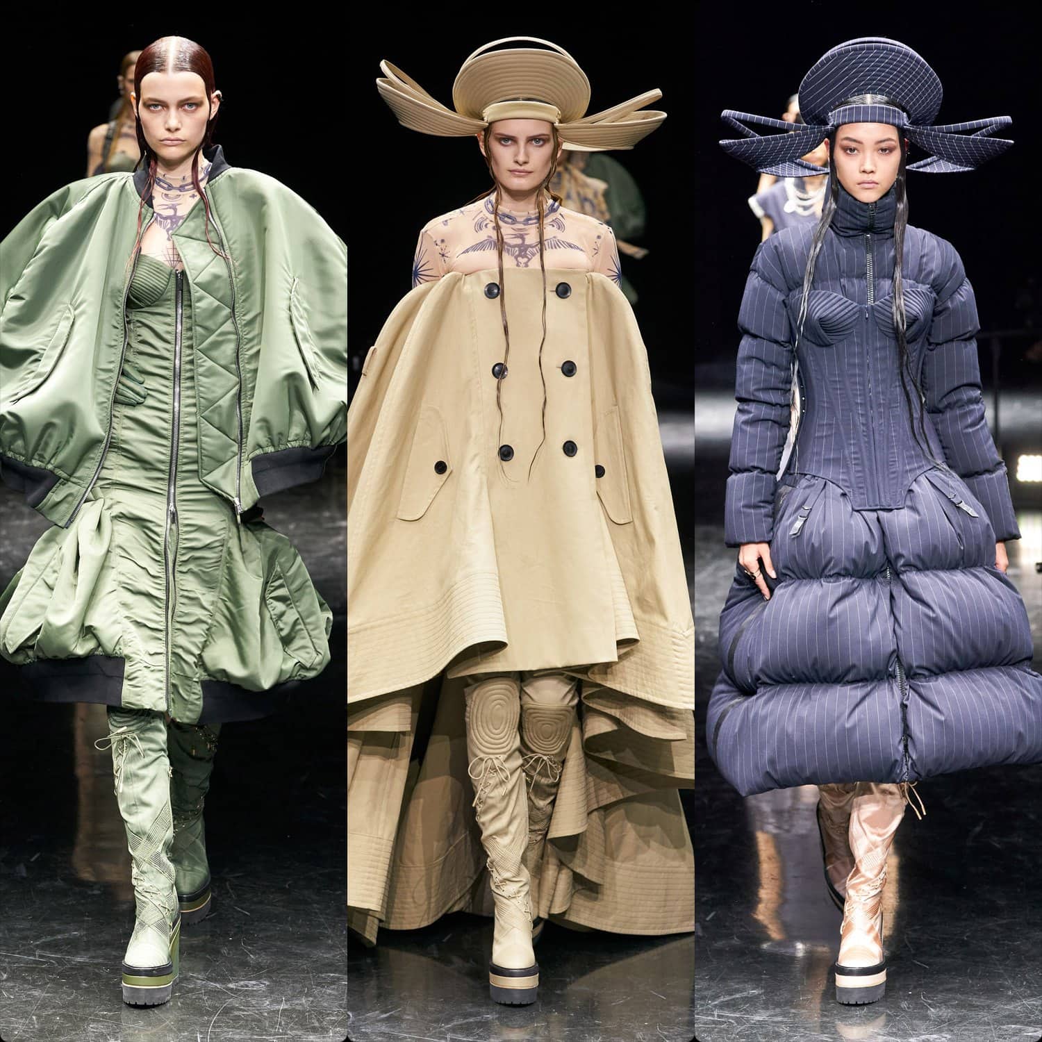 Jean Paul Gaultier x Sacai 的 Chitose Abe Couture 2021-2022 秋冬系列 RUNWAY 杂志