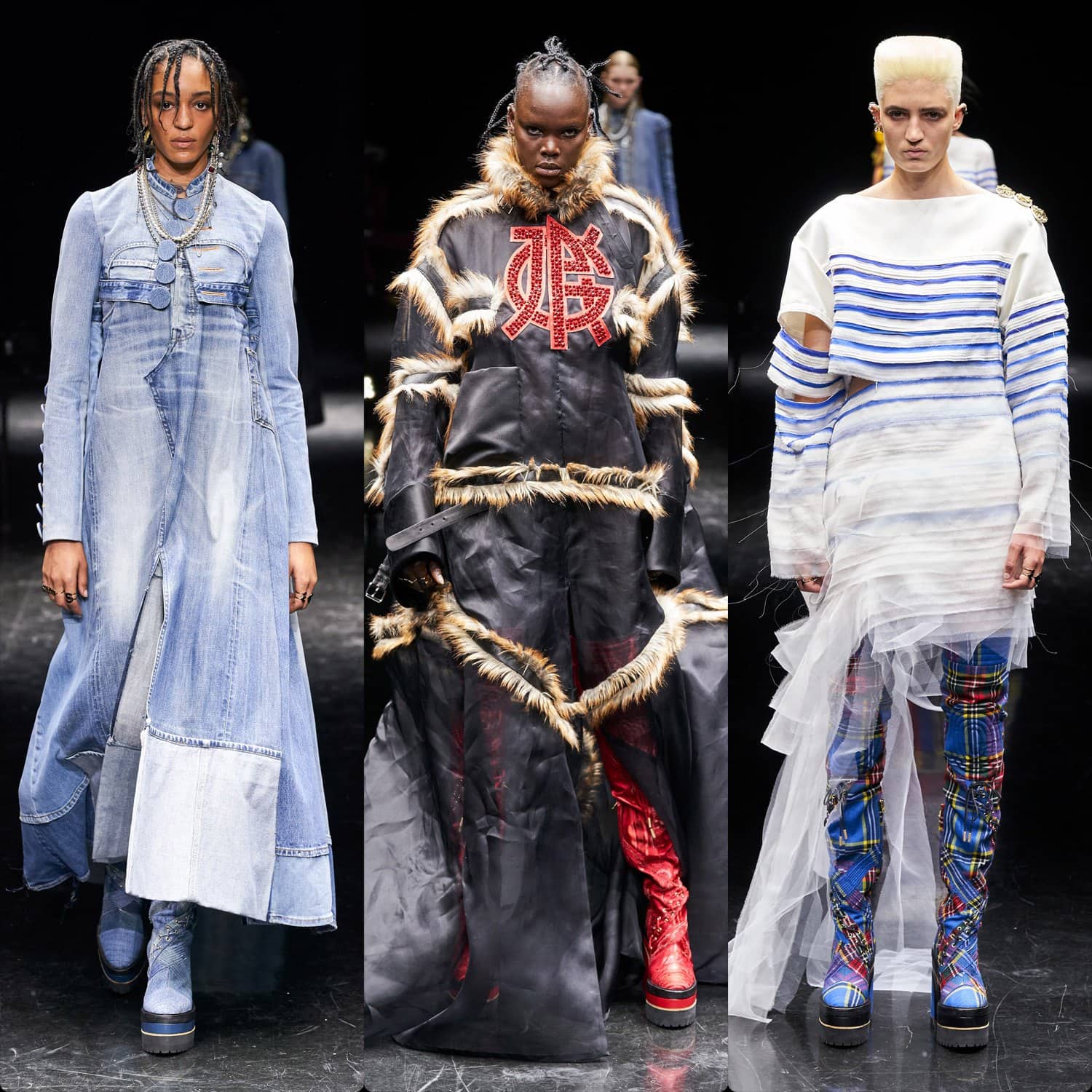 Jean Paul Gaultier x Sacai 的 Chitose Abe Couture 2021-2022 秋冬系列 RUNWAY 杂志