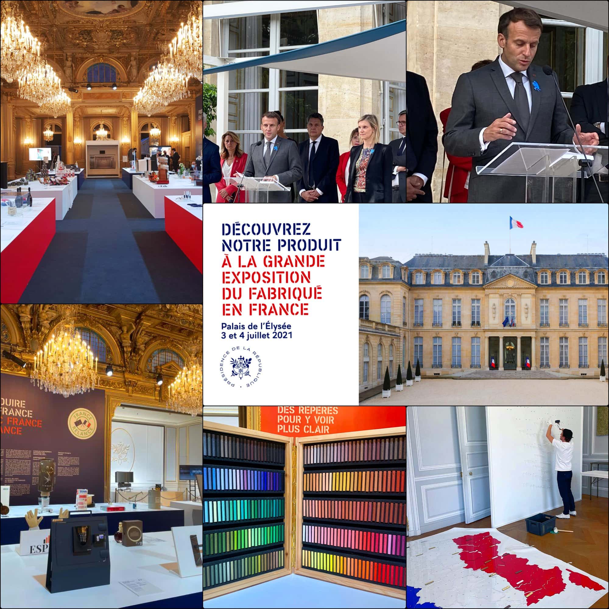 Fabriqué en France 2021 Élysée expo par RUNWAY MAGAZINE. Emmanuel Macron