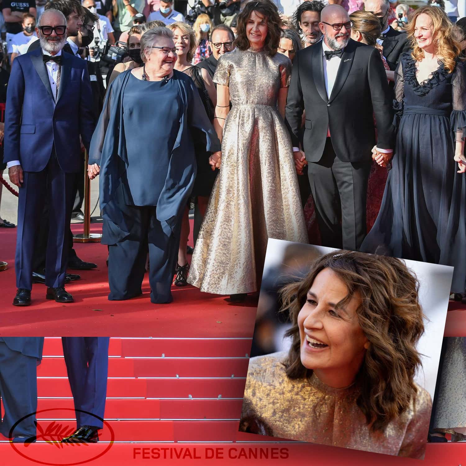 戛纳 2021 - Roc Lafortune、Danielle Fichaud、Valerie Lemercier、Sylvain Marcel、Pascale Desrocher - Photo GettyImage - 作者 RUNWAY 杂志