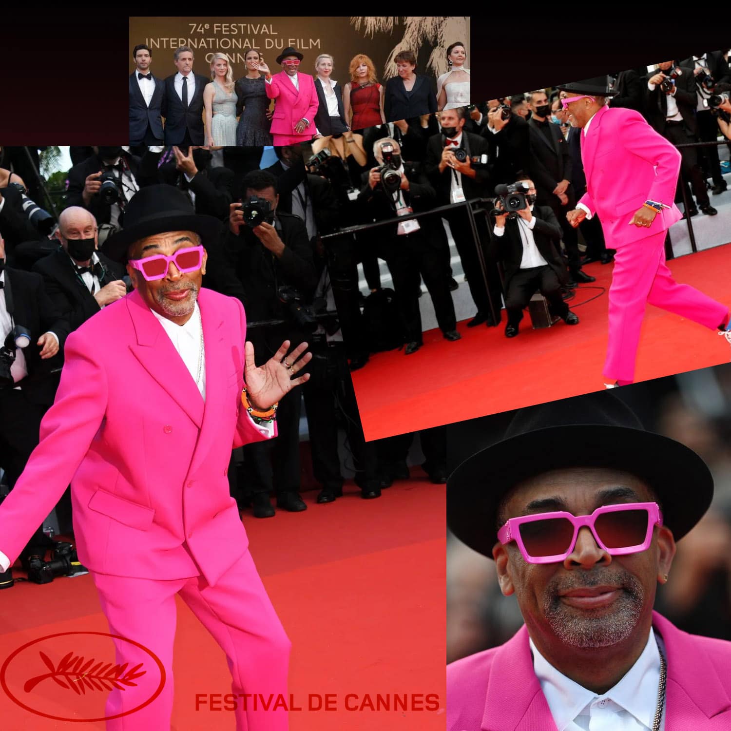 戛纳 2021 - 第 74 届电影节主席斯派克·李 (Spike Lee) 身着 Virgil Abloh - 照片 GettyImage - 由 RUNWAY 杂志