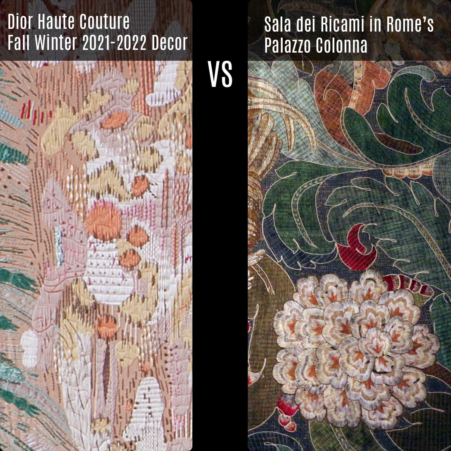 Dior Haute Couture Herbst Winter 2021-2022 Dekor vs Sala dei Ricami von Palazzo Colonna von RUNWAY MAGAZIN