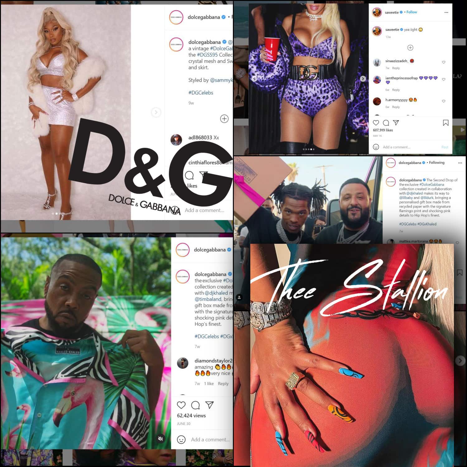 Dolce Gabbana para DJ Khaled, Lil Baby, Tim Baland, Saweetie, Thee Stallion