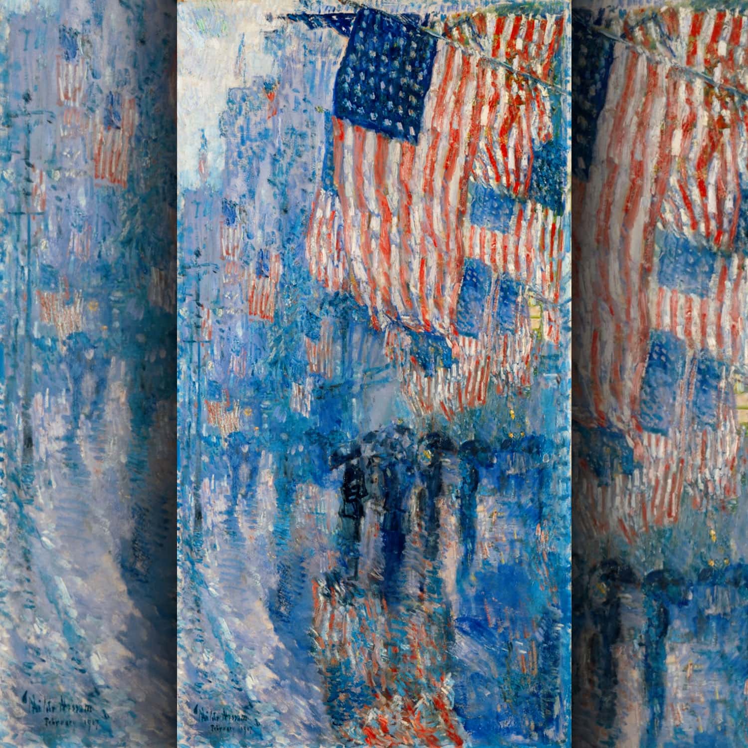 Frederick Childe Hassam - The Avenue in the Rain 1917