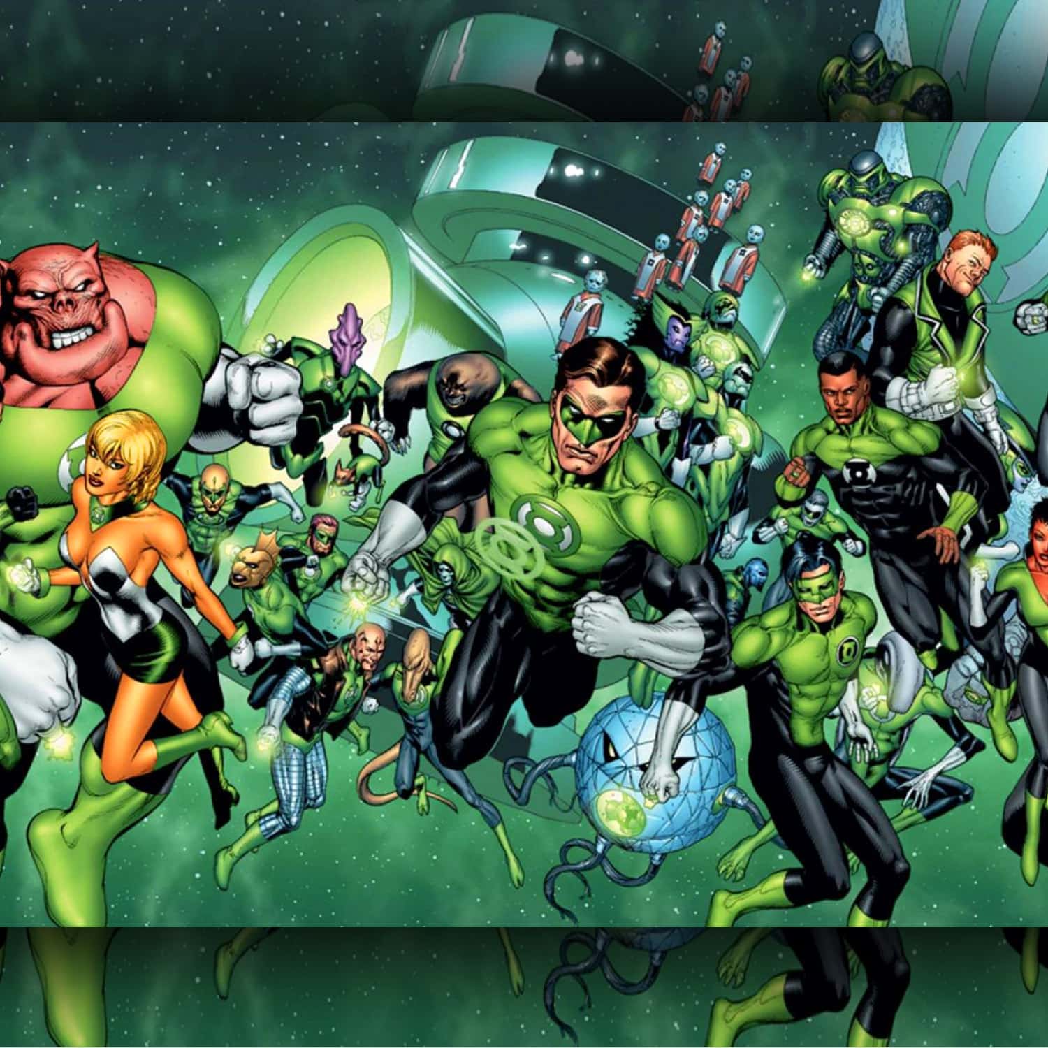 Green lantern - GREEN superheroes by RUNWAY MAGAZINE