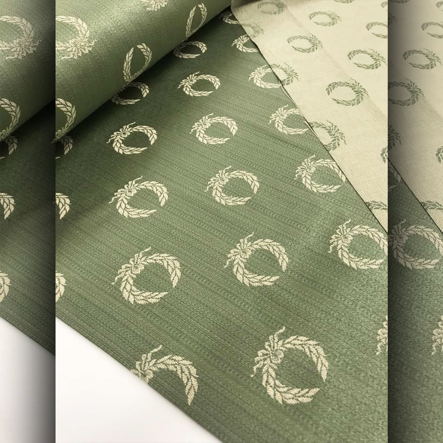 GREEN Fabric -Jacquard Empire Napoleon