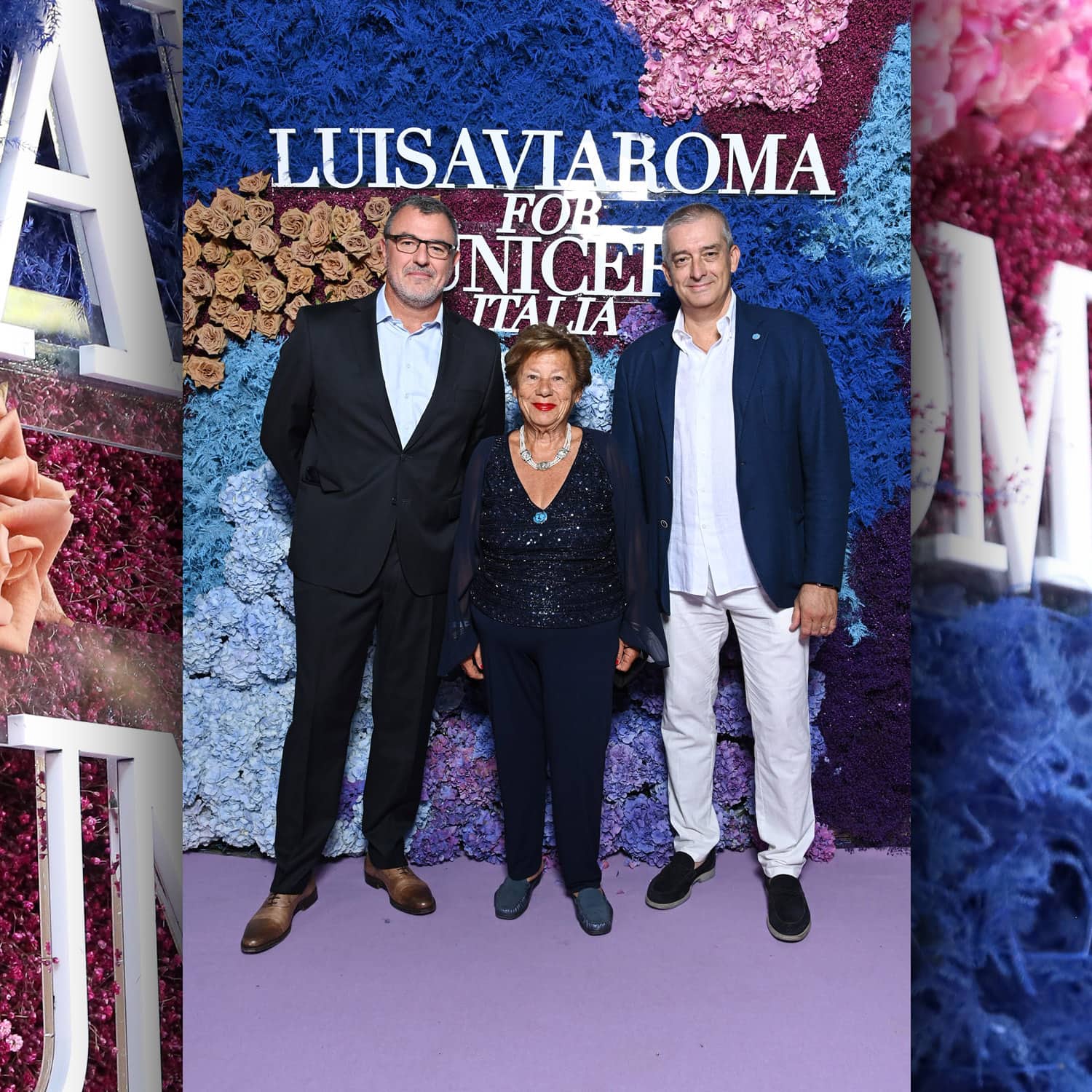 ホルヘ・オラグ副所長ユニセフ、カルメラ・ペース新大統領ユニセフ・イタリア、パオロ・ロゼラ事務局長ユニセフ・カプリ2021年XNUMX月 RUNWAY マガジン