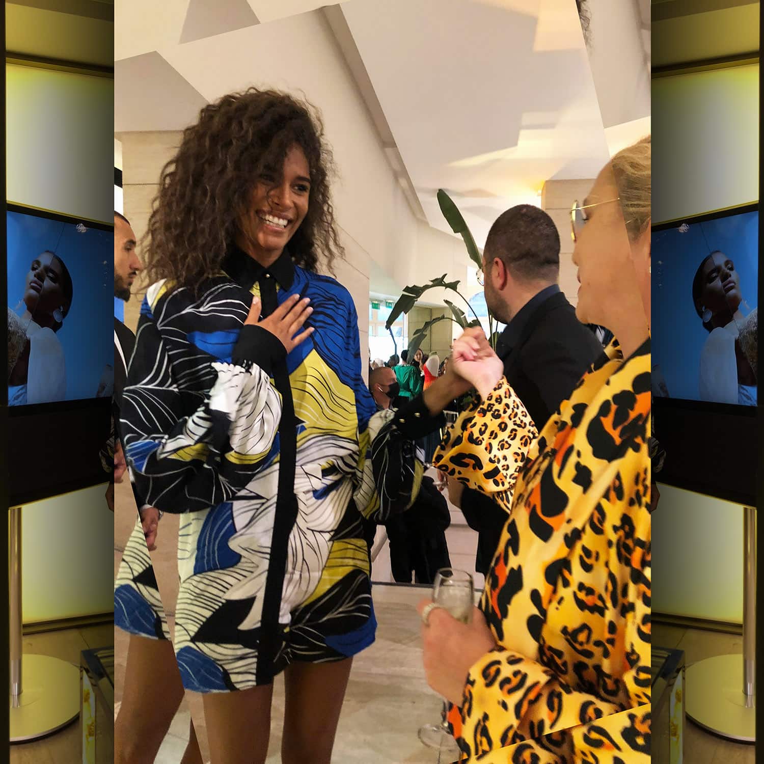 Top Model Cindy Bruna y Eleonora de Grey EIC RUNWAY REVISTA en la presentación Elie Saab SS 2022