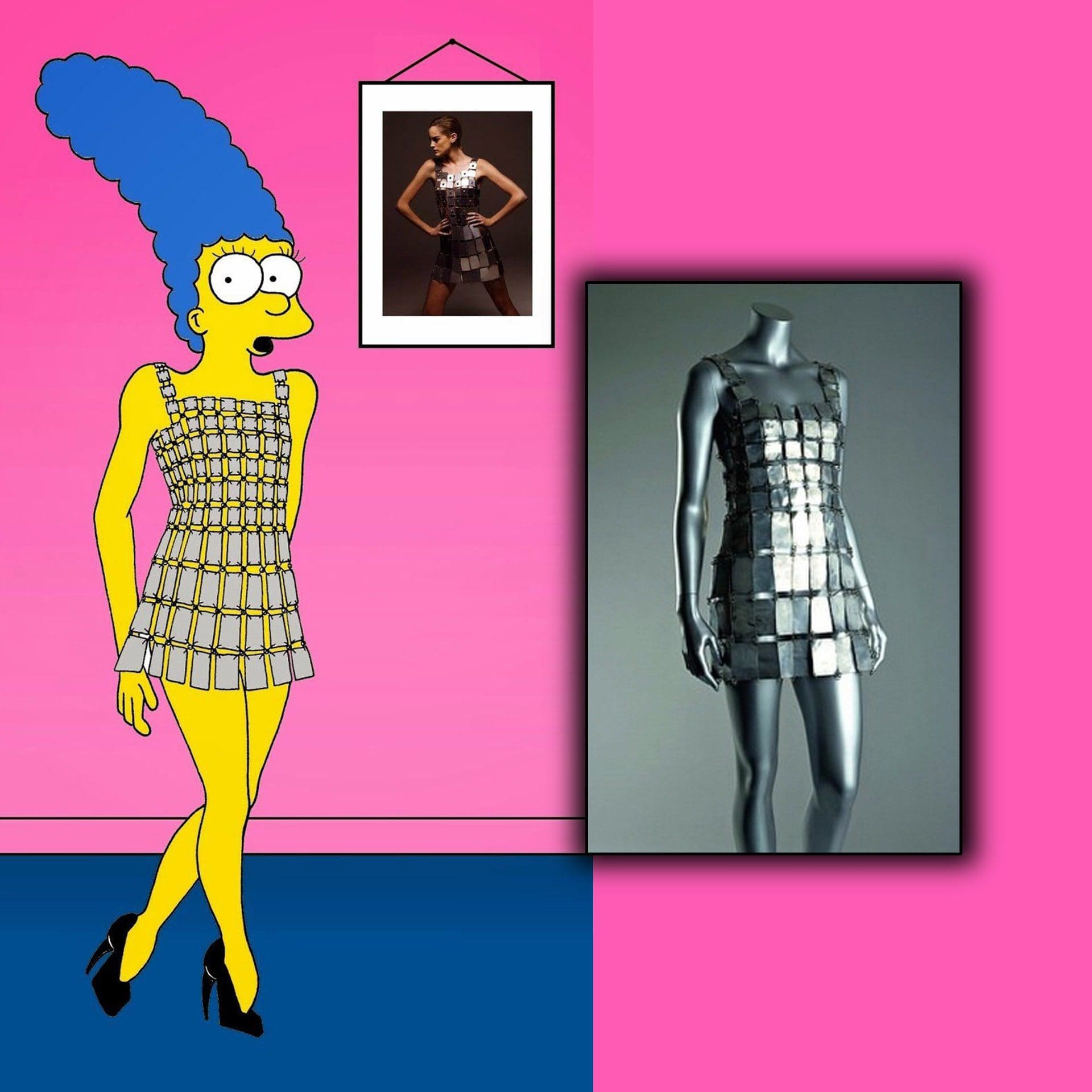 Marge Simpson AleXsandro Palombo Robes iconiques - Robe iconique Paco Rabanne