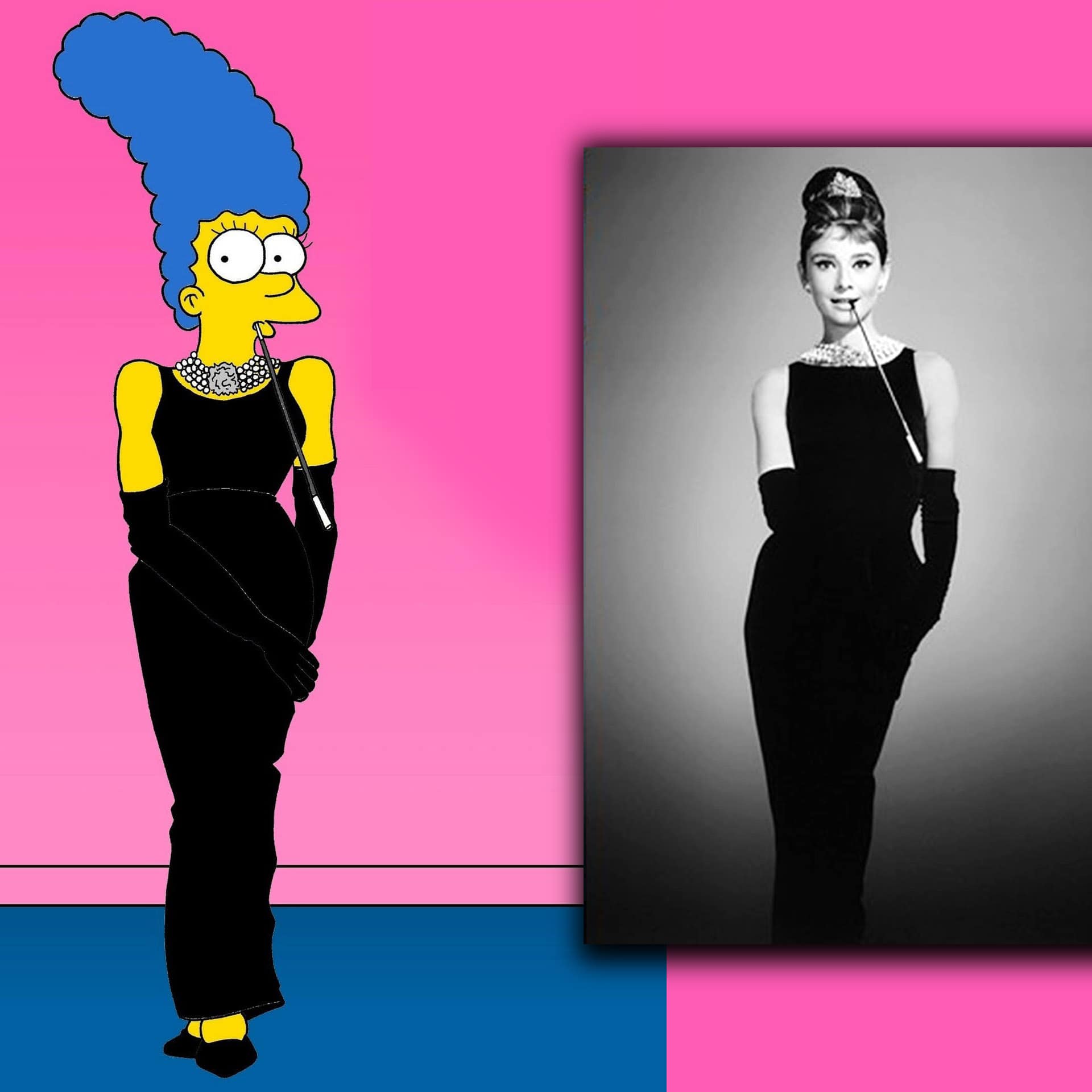 Robes emblématiques de Marge Simpson - AleXsandro Palombo - Le petit-déjeuner d'Audrey Hepburn dans la robe Givenchy de Tiffany