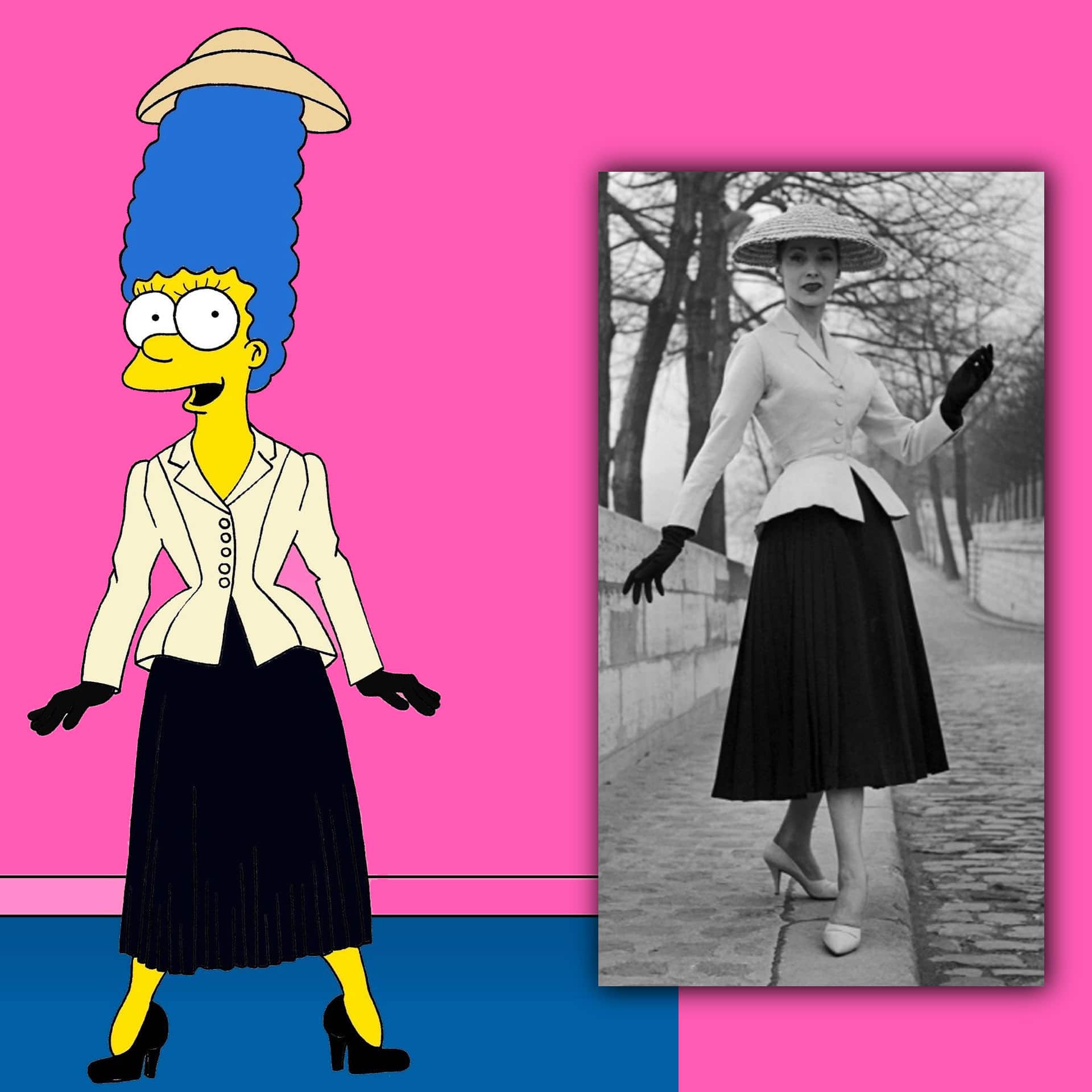 Marge Simpson Iconic Dresses - AleXsandro Palombo - Costume Bar de la collection Christian Dior 1947