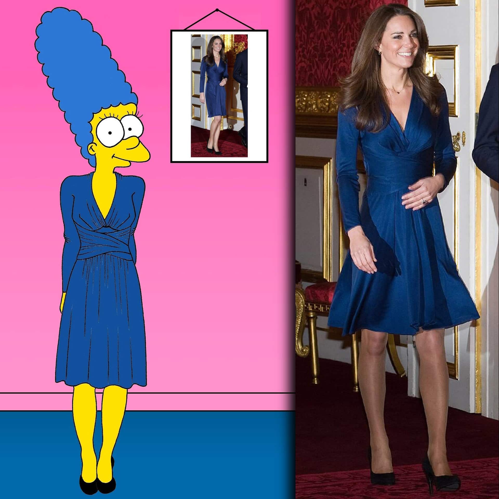 Marge Simpson Iconic Dresses - AleXsandro Palombo - Robe Issa pour la duchesse de Cambridge