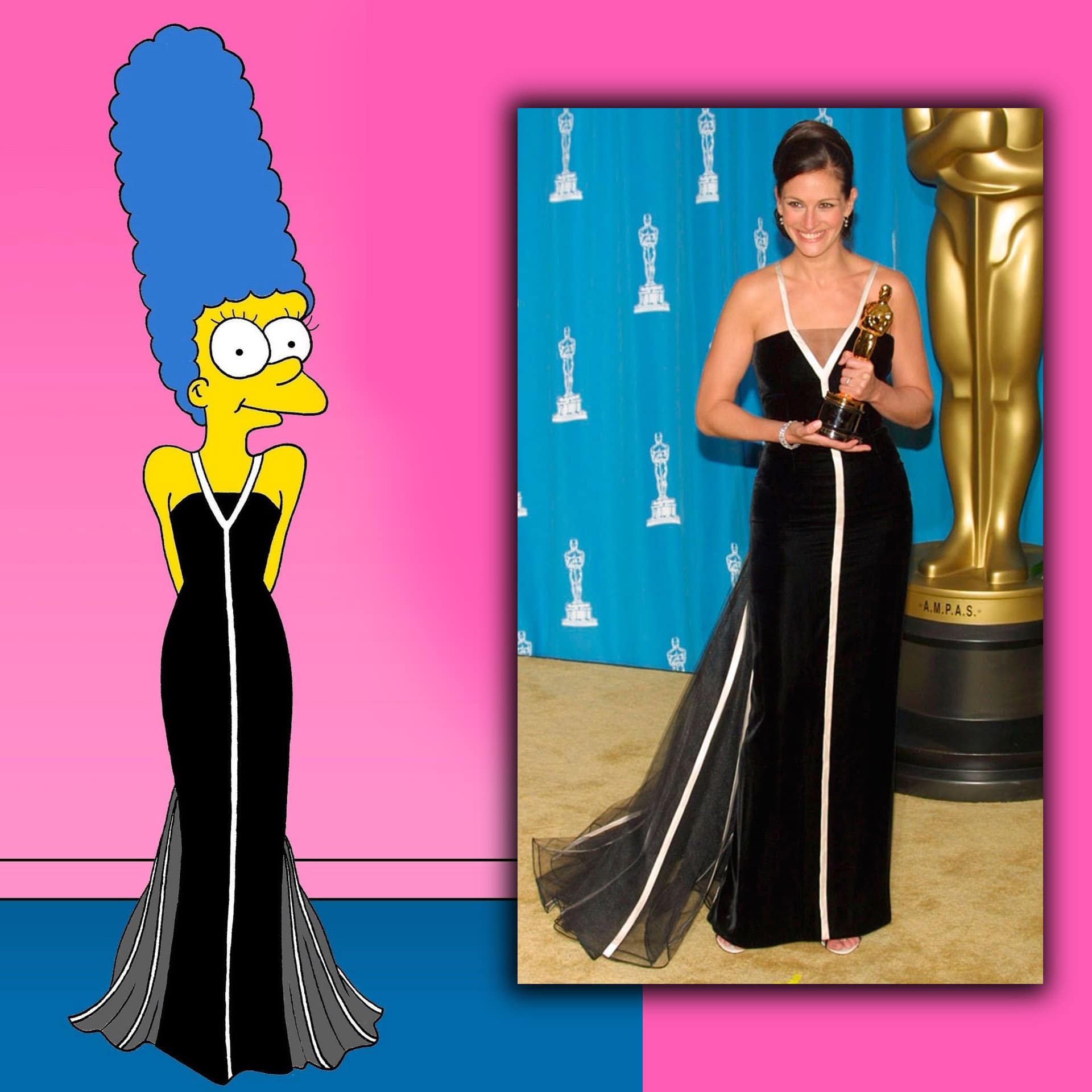 Robes emblématiques de Marge Simpson - AleXsandro Palombo - Julia Roberts dans le Valentino vintage aux Oscars 2000