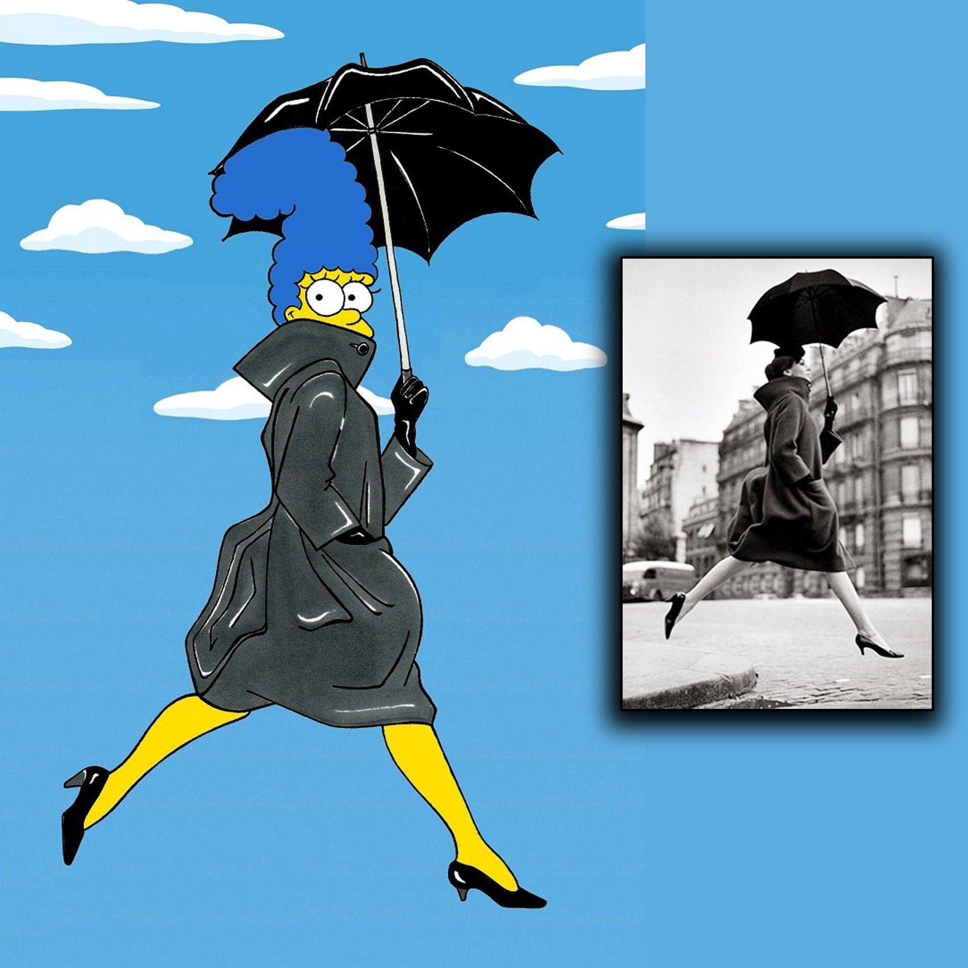 Robes emblématiques de Marge Simpson - AleXsandro Palombo - La célèbre photographie de 1957 de Richard Avedon de Carmen dell'Orefice