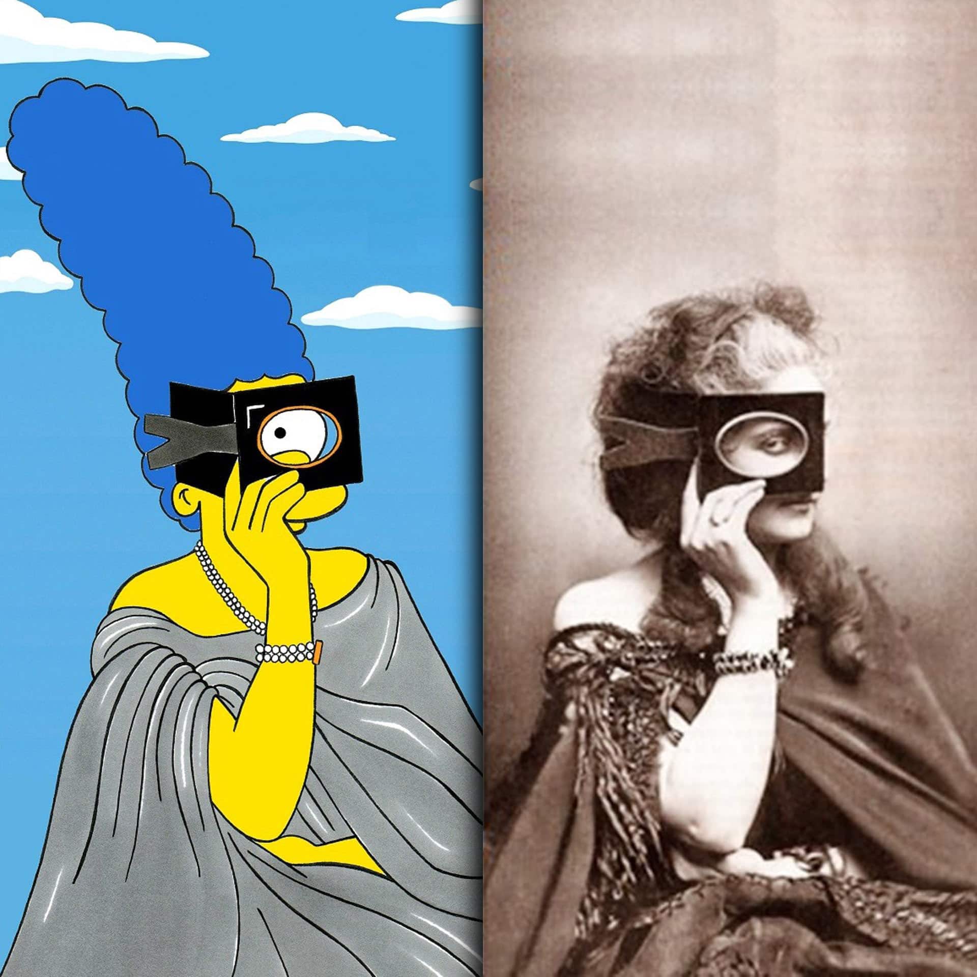 Robes iconiques Marge Simpson - AleXsandro Palombo - Virginia Oldoini, comtesse de Castiglione, photo de Pierre-Louise Pierson 1863