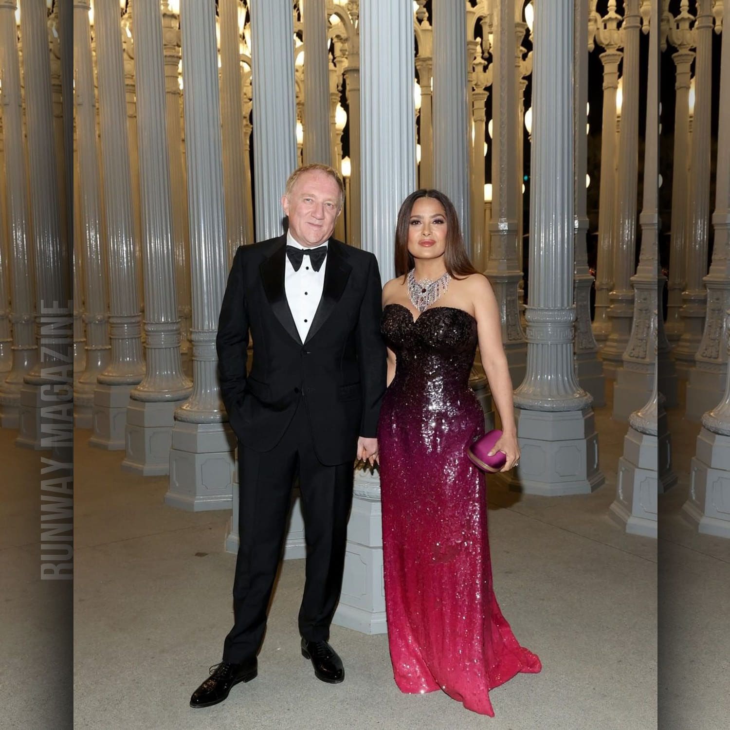 Francois-Henri Pinault and Salma Hayek at Lacma Art+Film Gala 2021 by RUNWAY MAGAZINE