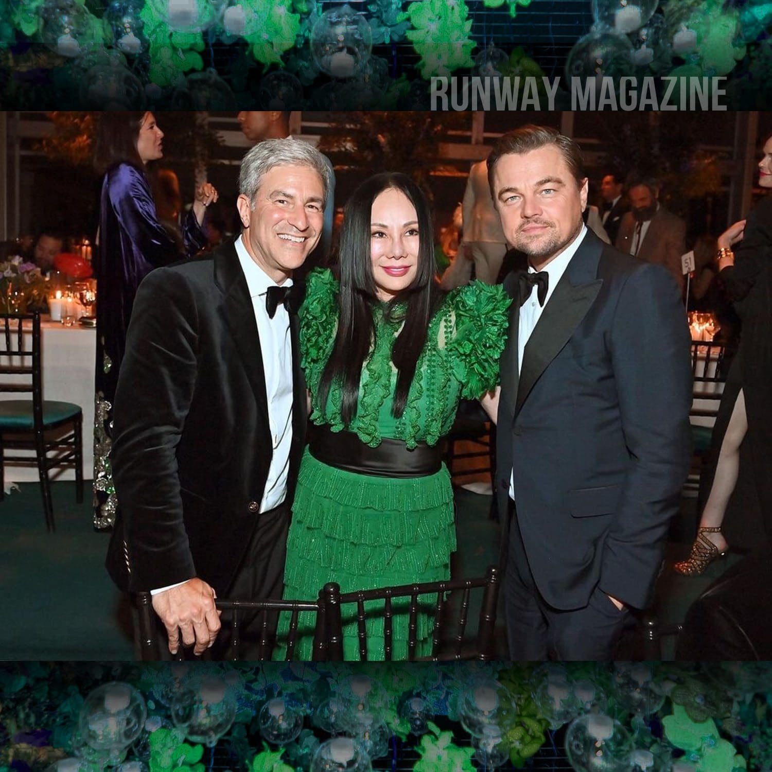 LACMA trustee and Gala co-chair Eva Chow and Leonardo di Caprio at Lacma Art+Film Gala 2021 by RUNWAY MAGAZINE