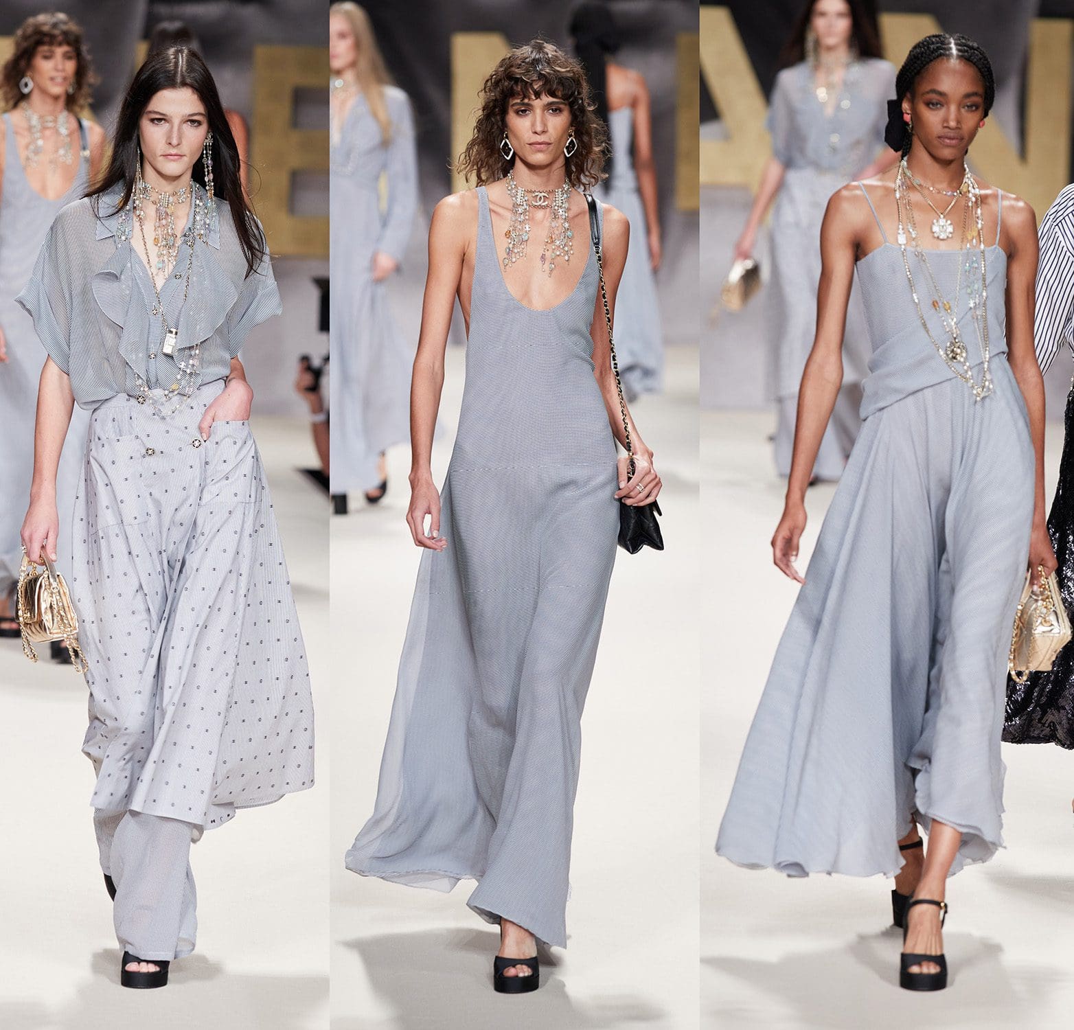 Blue Grey in Chanel Spring Summer 2022 RTW by RUNWAY MAGAZINE