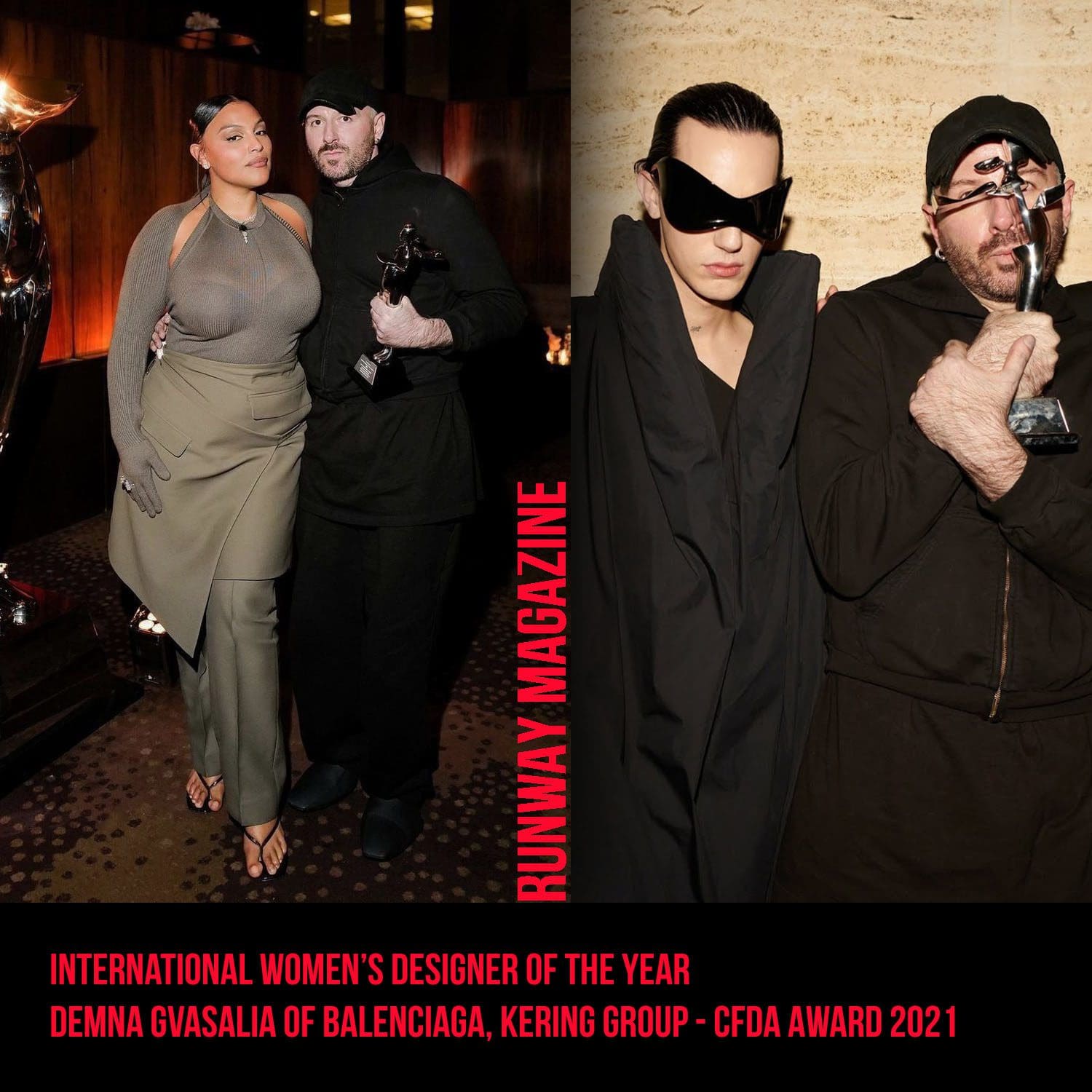International Women's Designer of the Year Demna Gvasalia of Balenciaga, Kering Group - CFDA Award 2021
