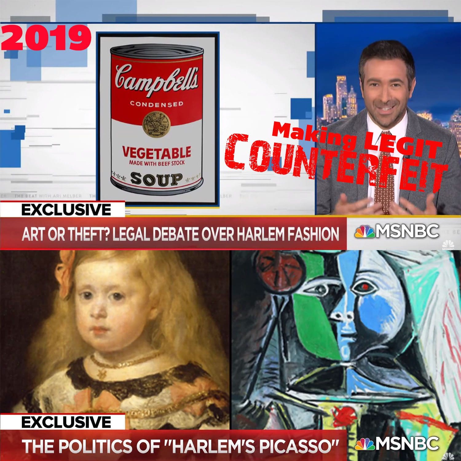 Making Legit Counterfeit by MSNBC and François-Henri Pinault, CEO of Kering, in 2019