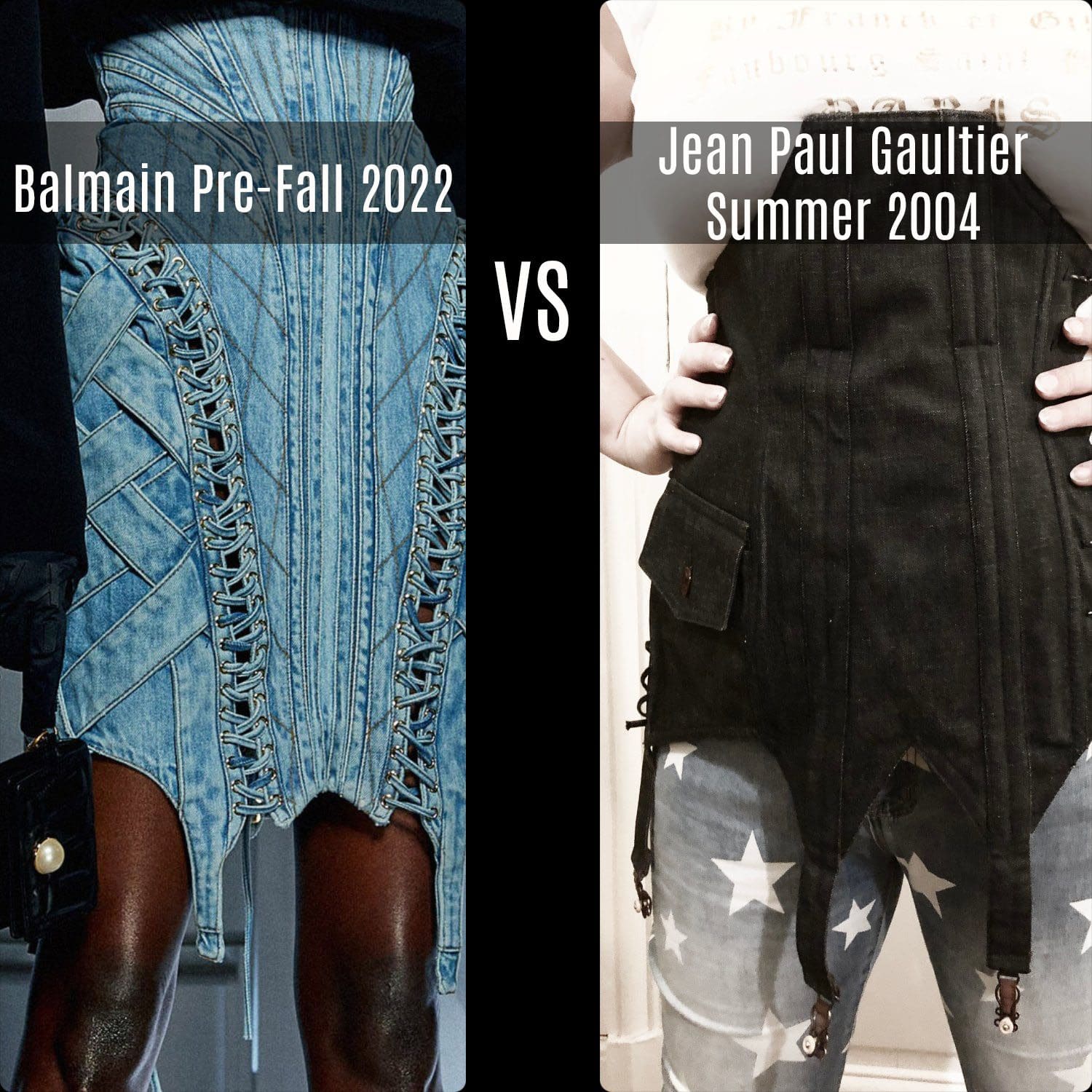 Balmain Pre-Fall 2022 vs Jean Paul Gaultier Summer 2004 by RUNWAY MAGAZINE