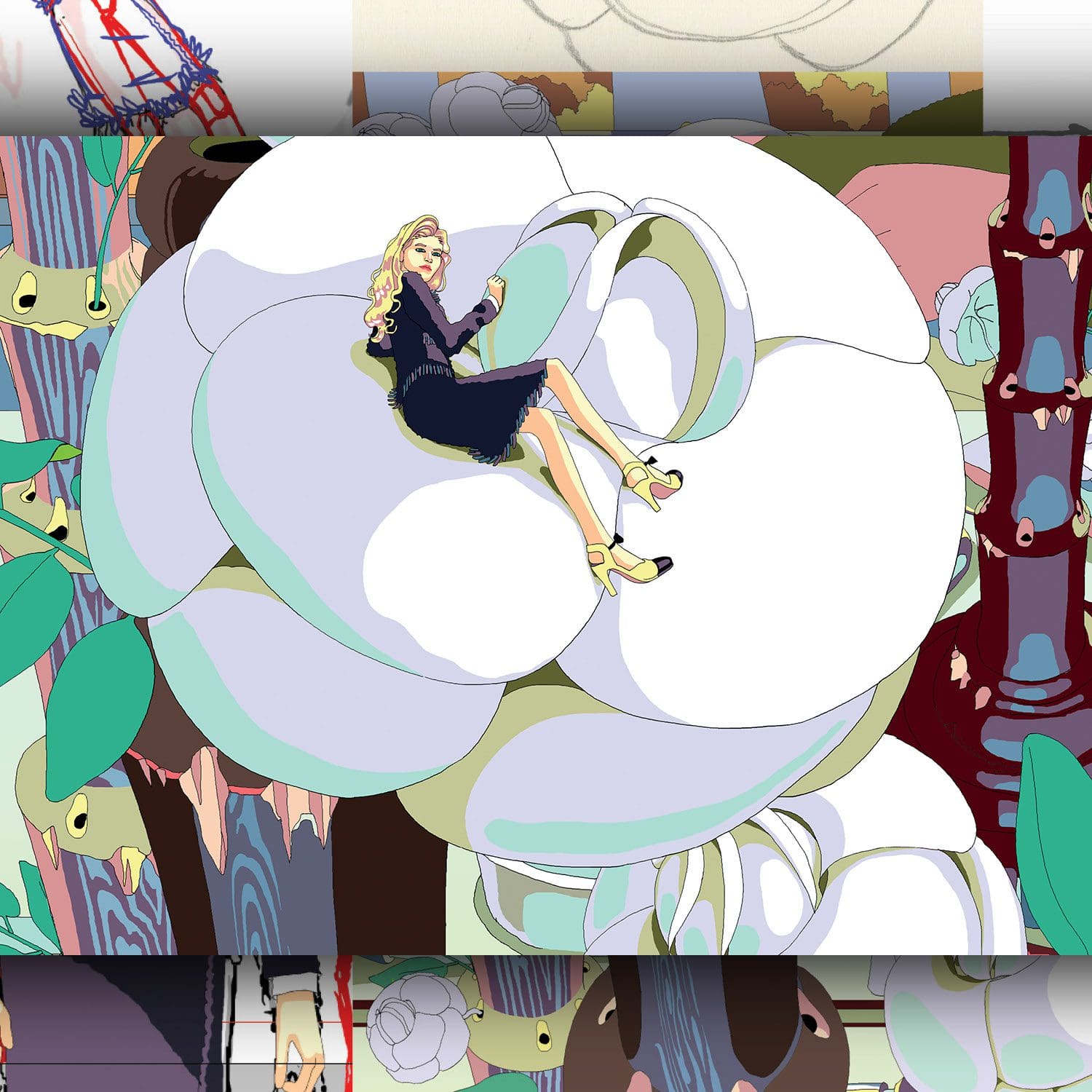 The Camellia Merry-go-round Maison Lemarie - Ilustrações de Lembretes