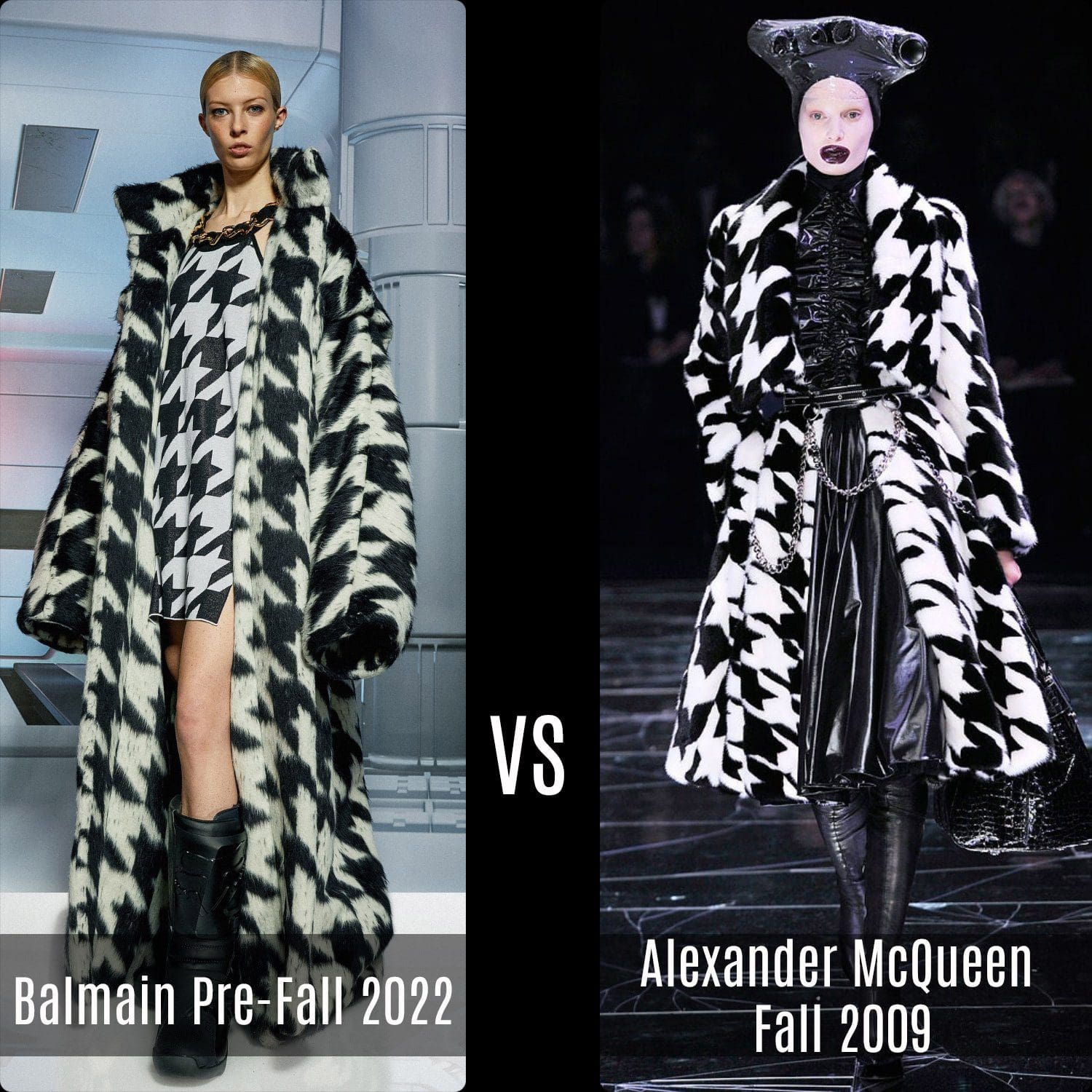 Balmain Pre-Fall 2022 vs Alexander McQueen Fall 2009 by RUNWAY MAGAZINE