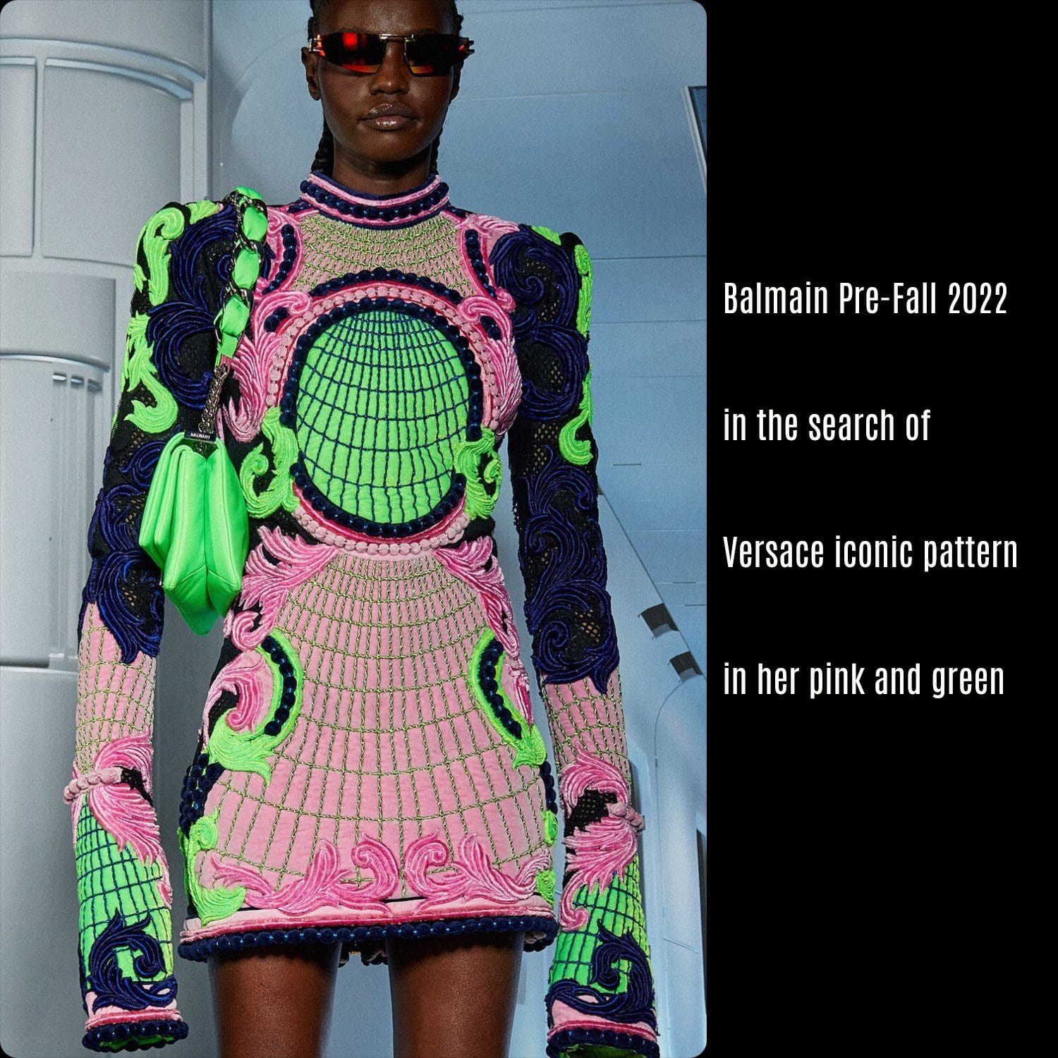 Balmain Pre-Fall 2022 vs Versace iconic pattern by RUNWAY MAGAZINE
