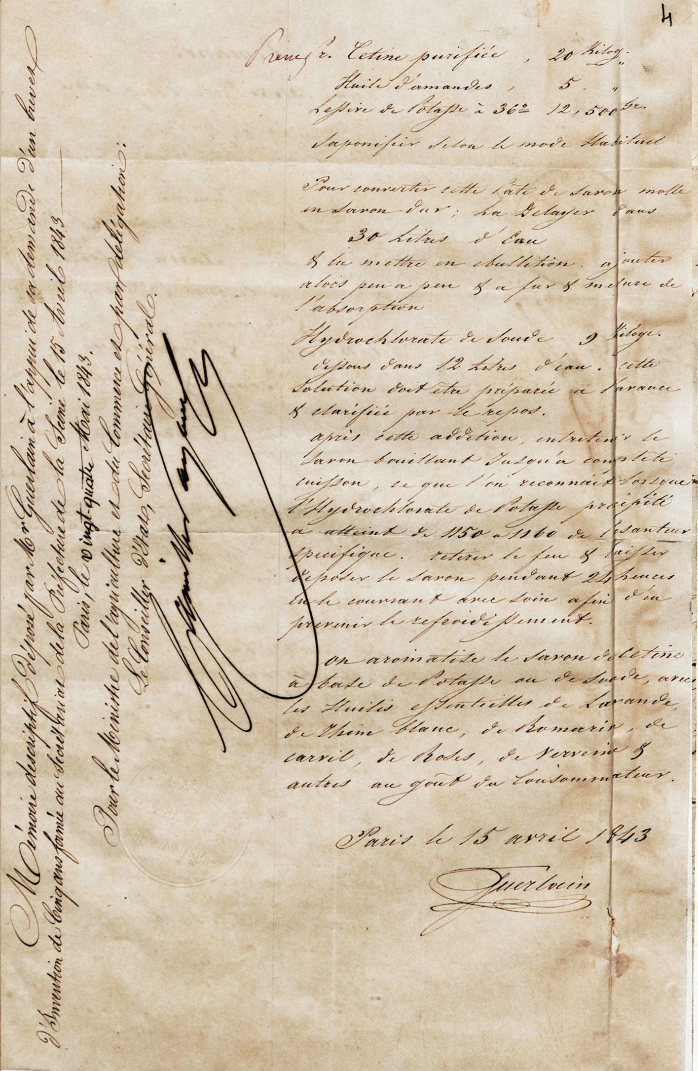 Tresors INPI - Primi brevetti depositati da Pierre-François-Pascal Guerlain 1843